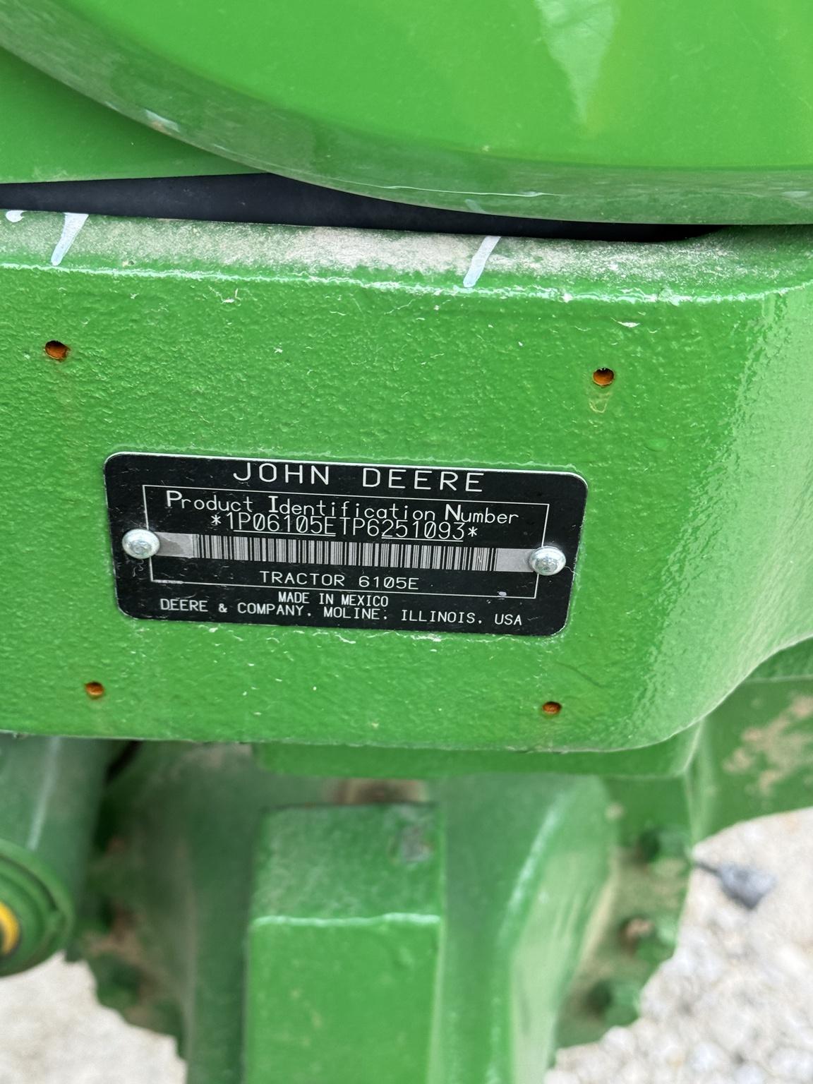 2023 John Deere 6105E cab