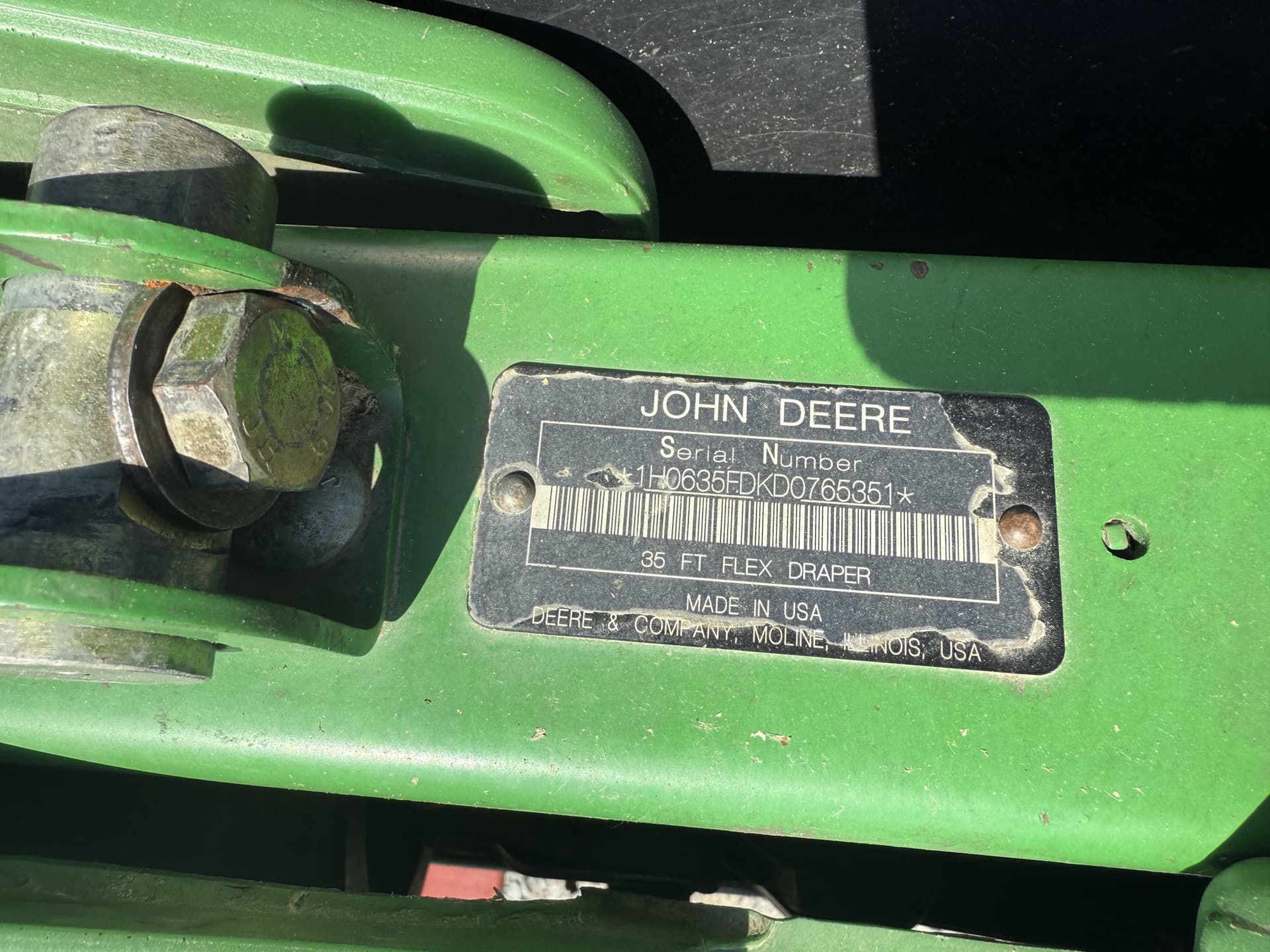 2013 John Deere 635FD Image