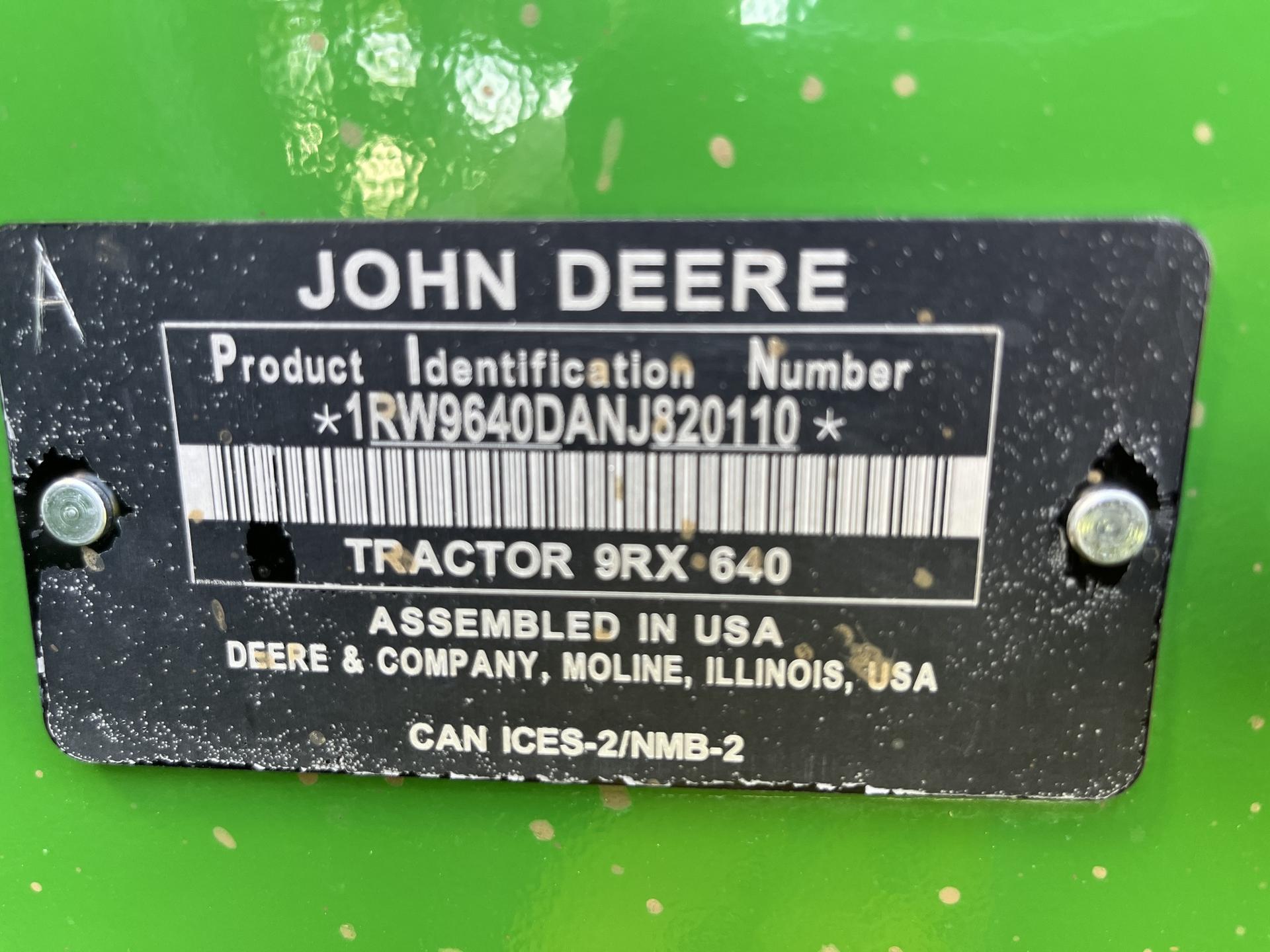 2022 John Deere 9RX 640
