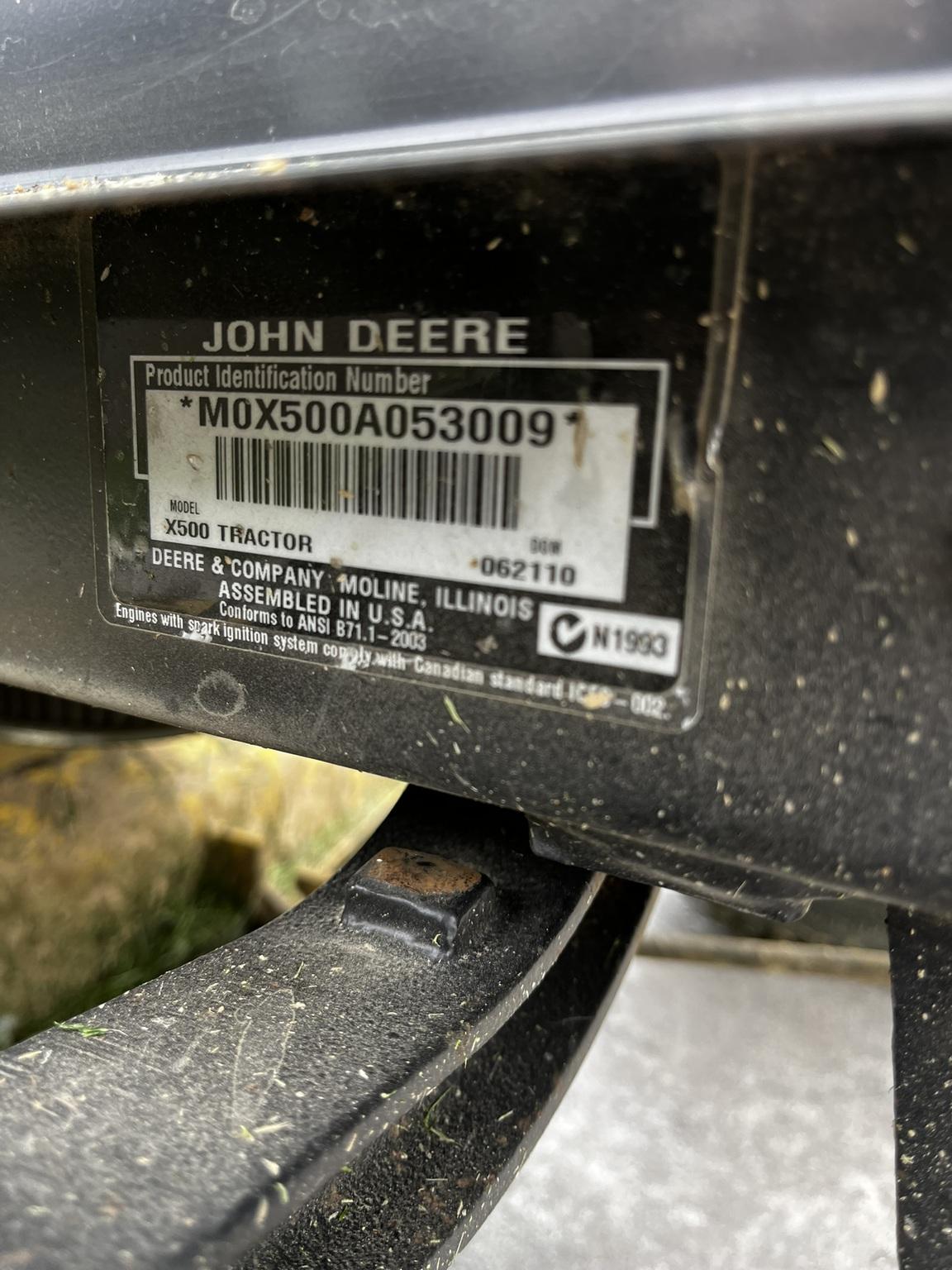 2010 John Deere X500 Image