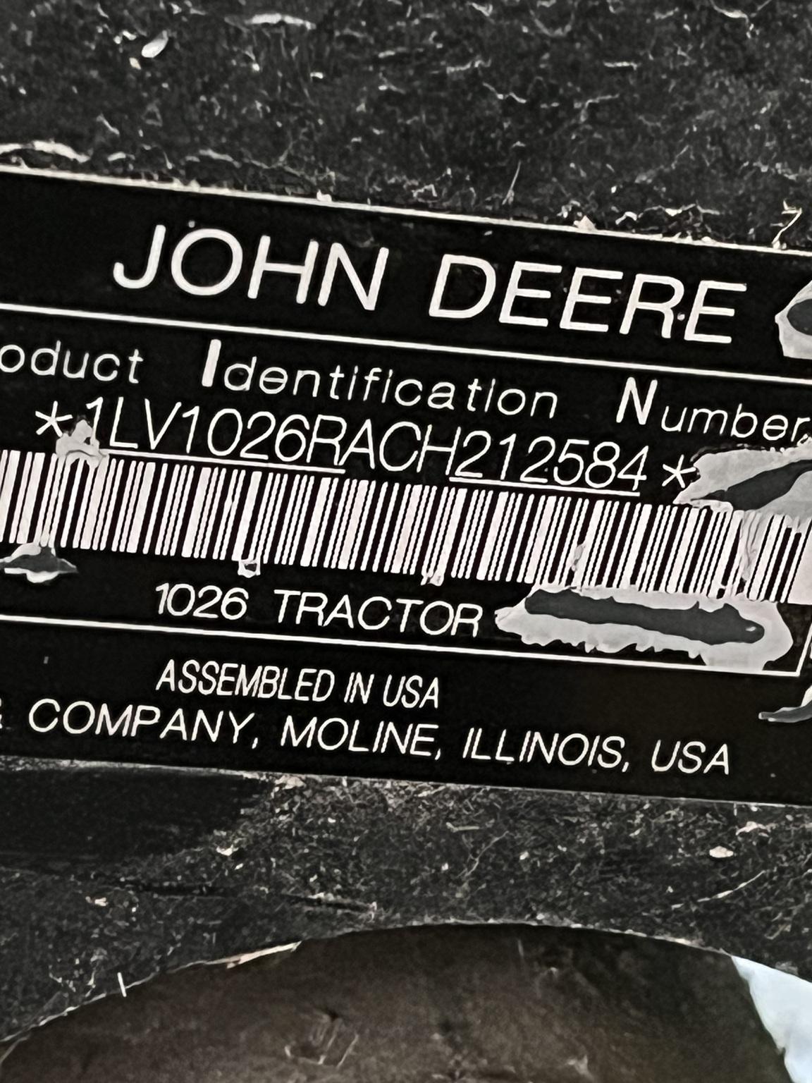 2012 John Deere 1026R Image