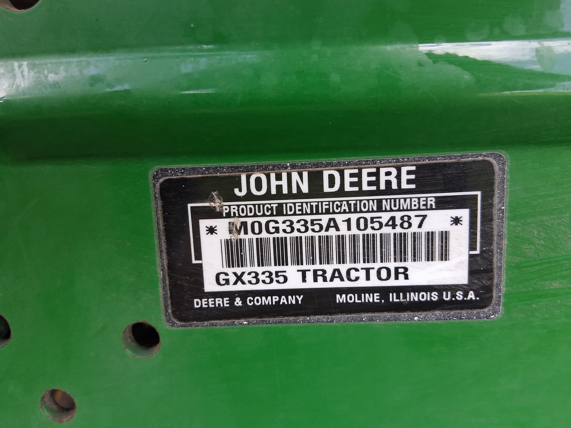 2001 John Deere GX335 Image