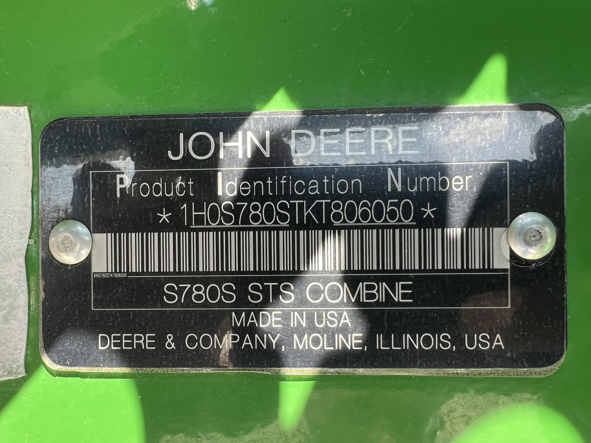 2019 John Deere S780