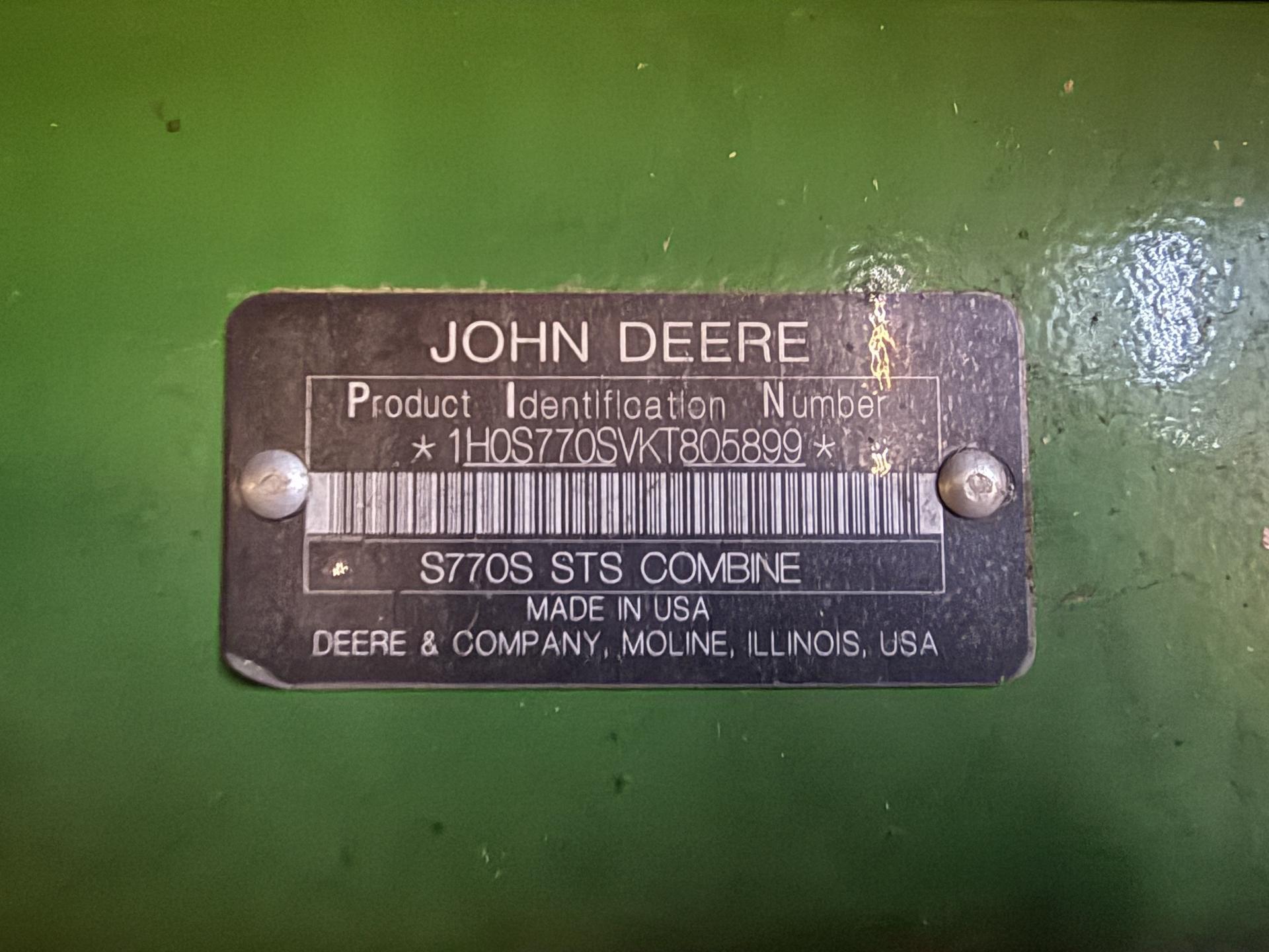 2019 John Deere S770 Image