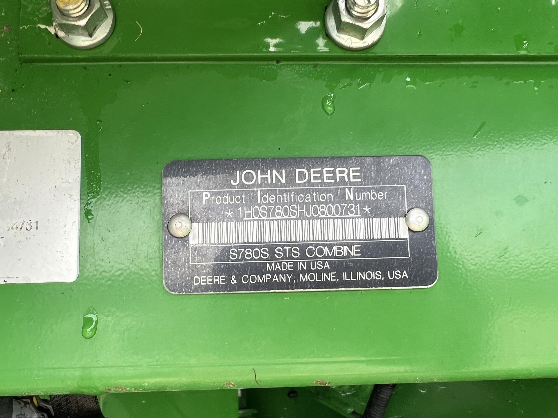 2018 John Deere S780 Image