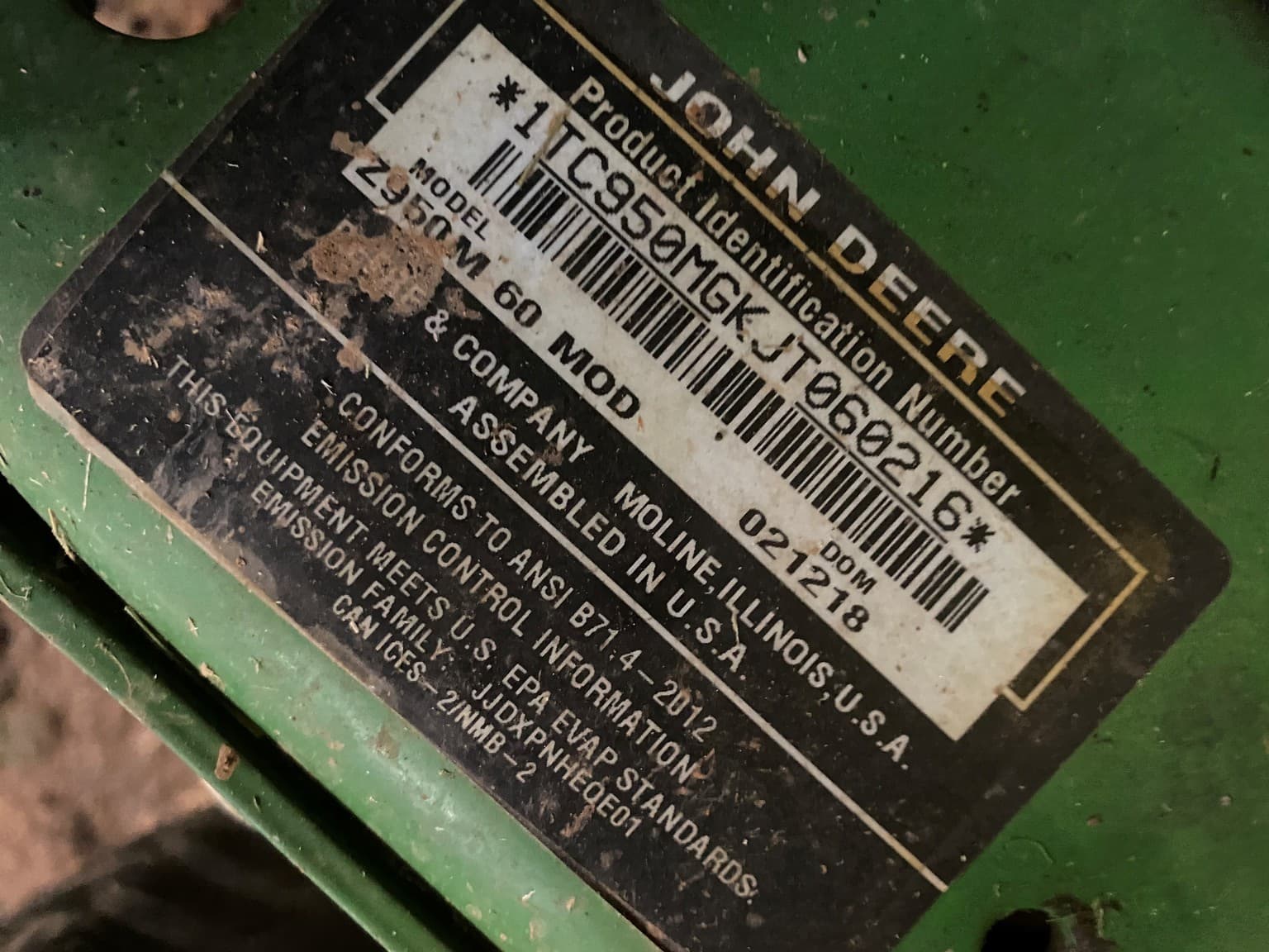 2018 John Deere Z950M Image