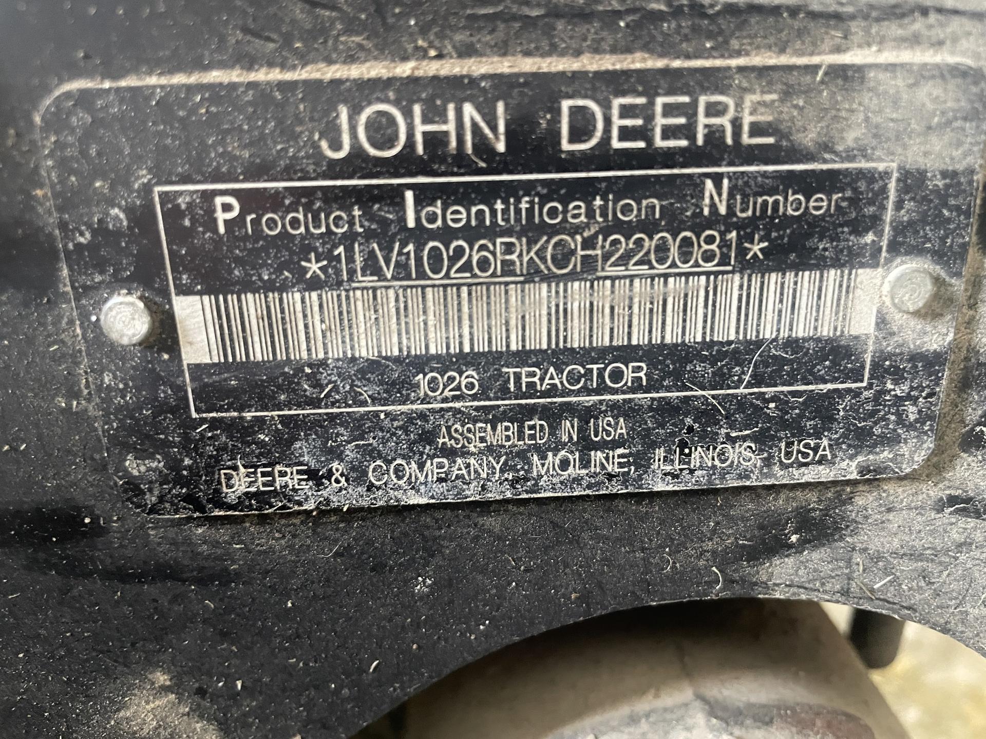 2012 John Deere 1026R Image