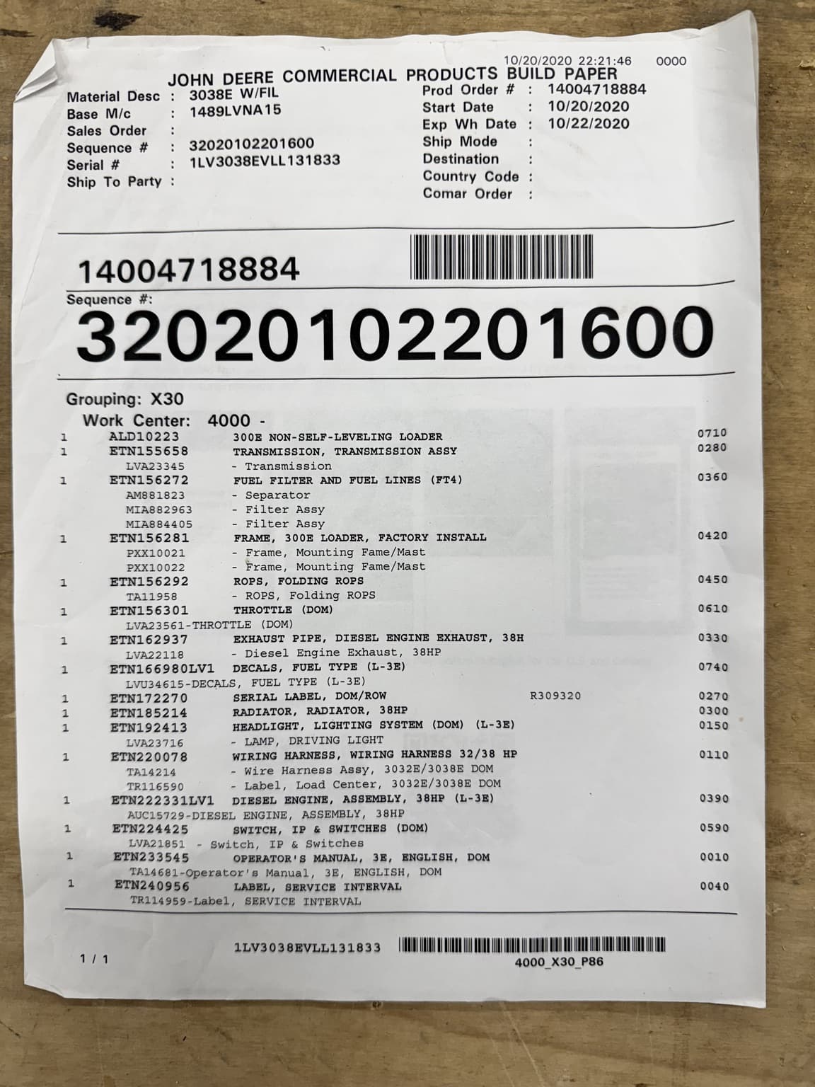 2020 John Deere 3038E Image