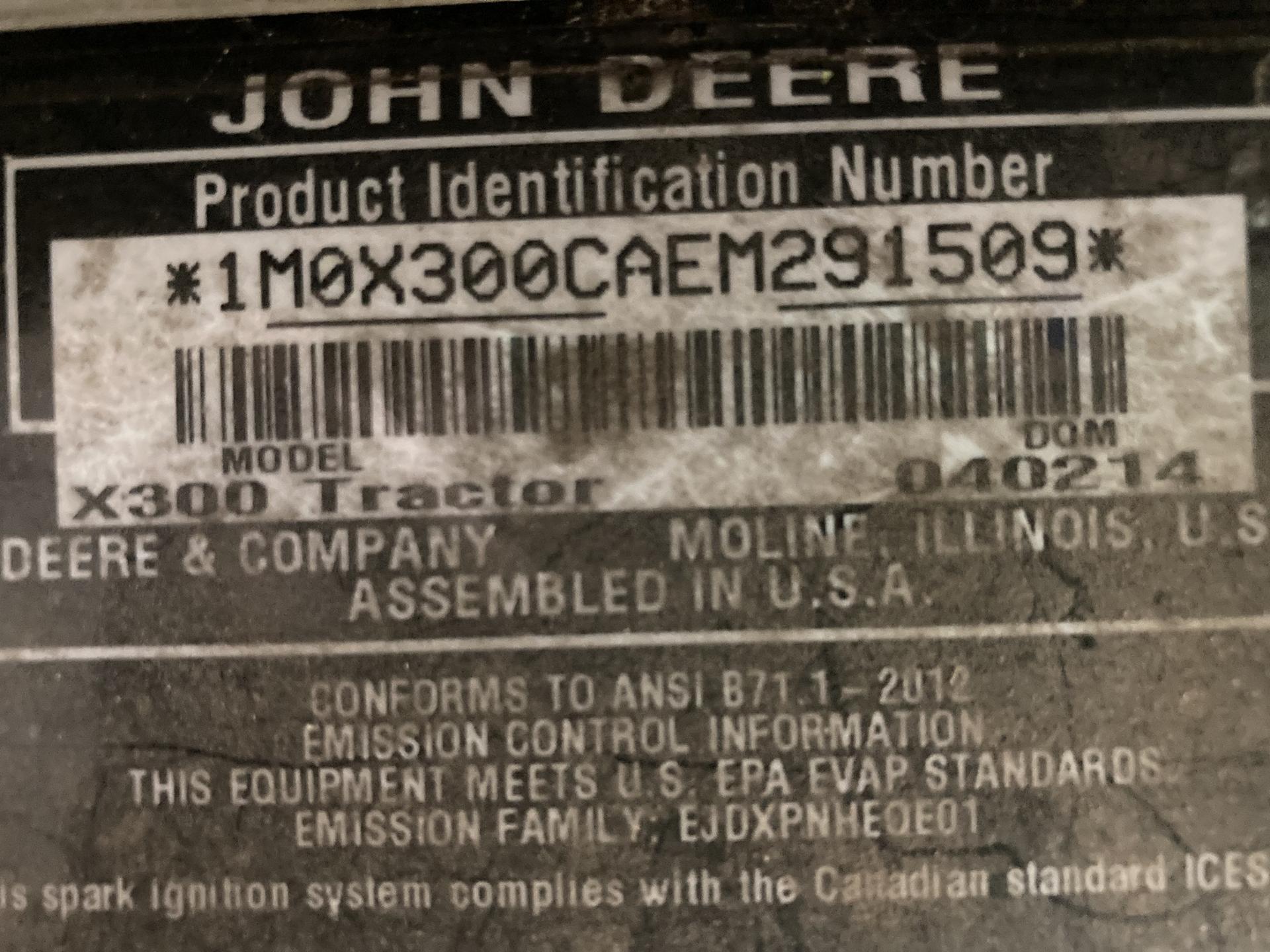 2014 John Deere X300 Image