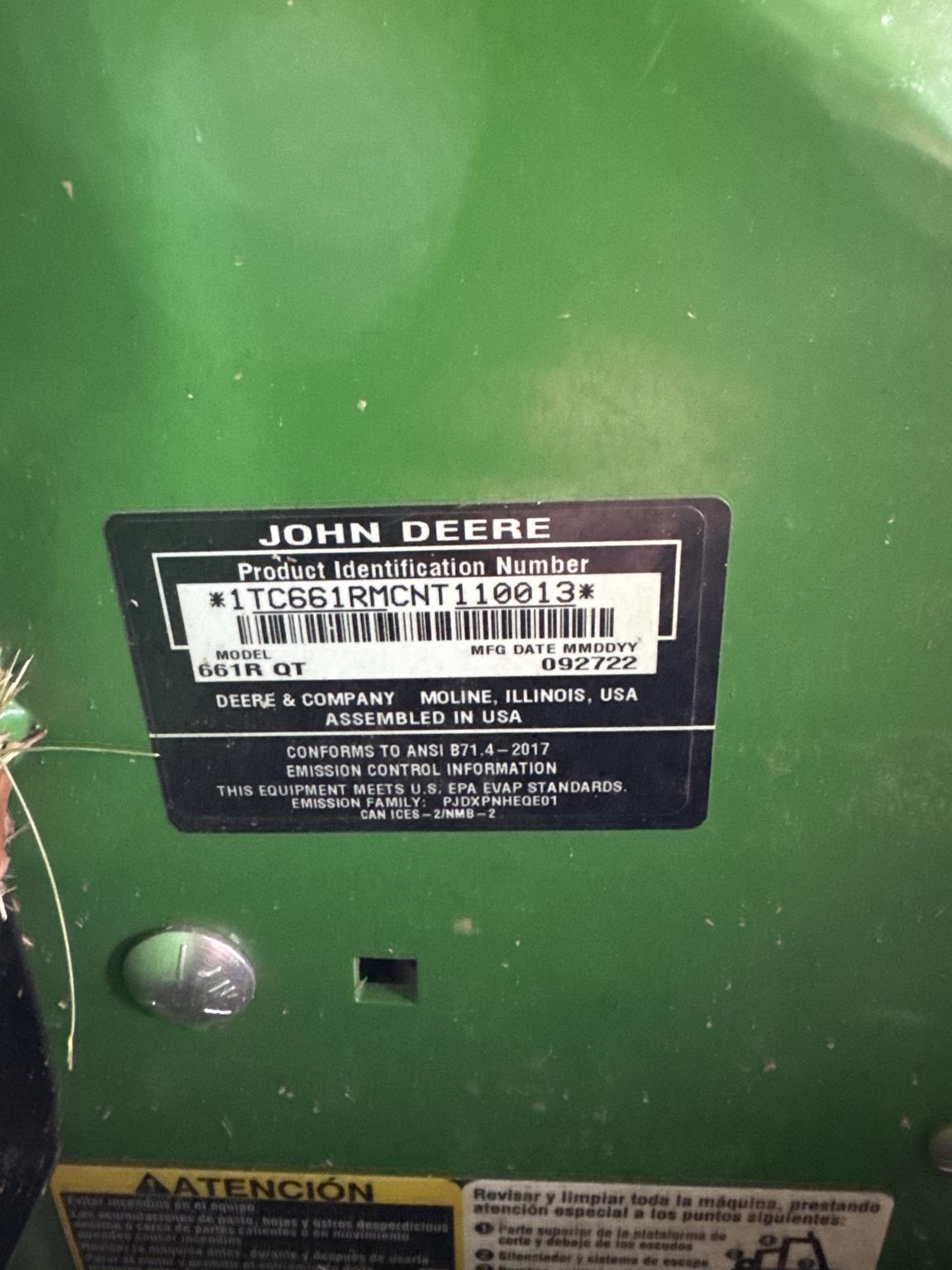 2022 John Deere 661R Image