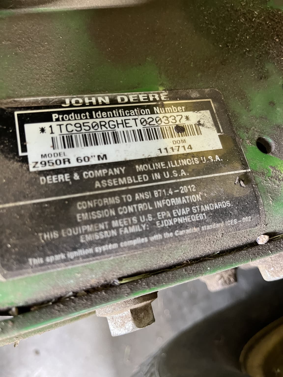 2014 John Deere Z950R Image