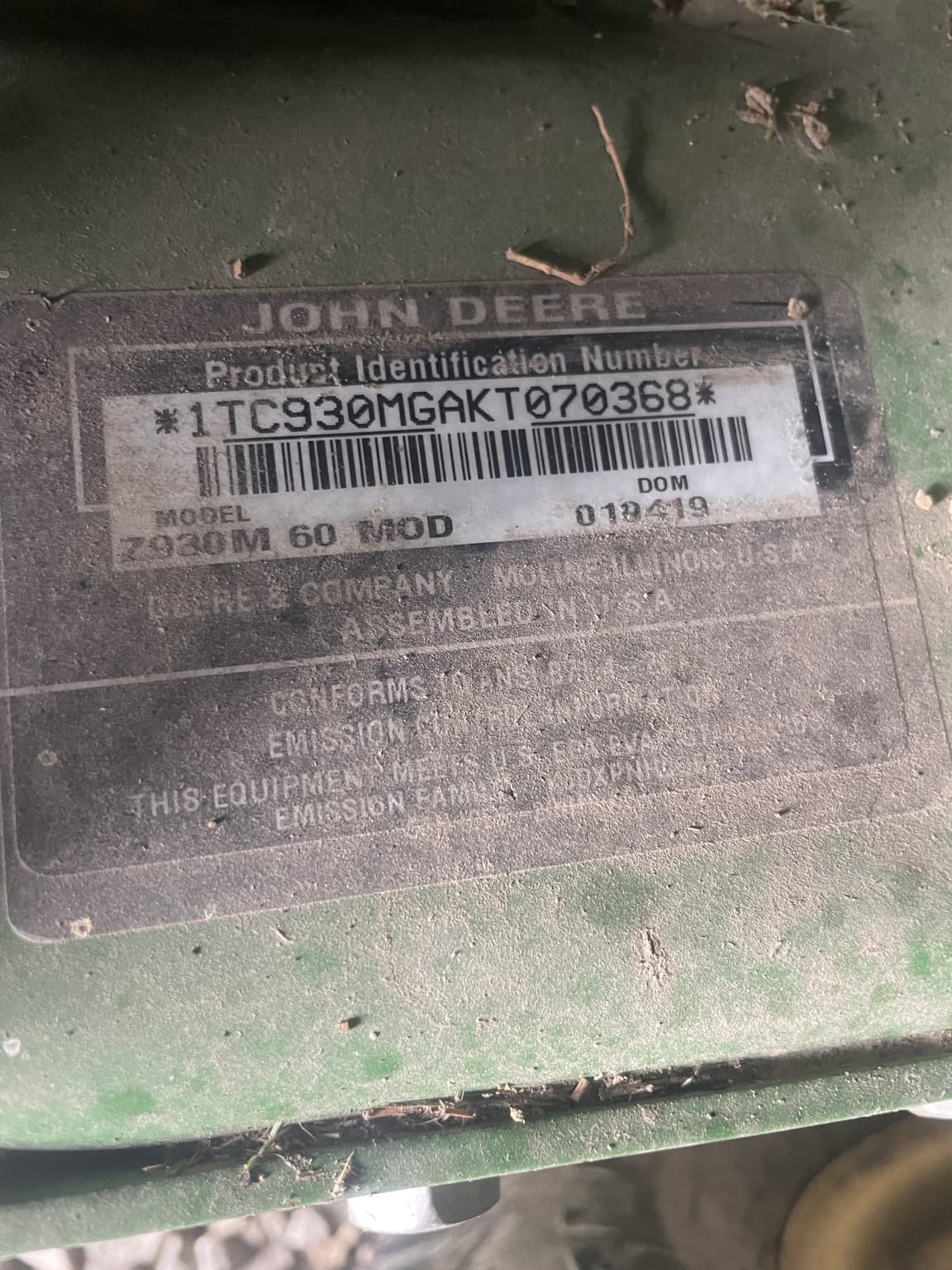 2019 John Deere Z930M Image