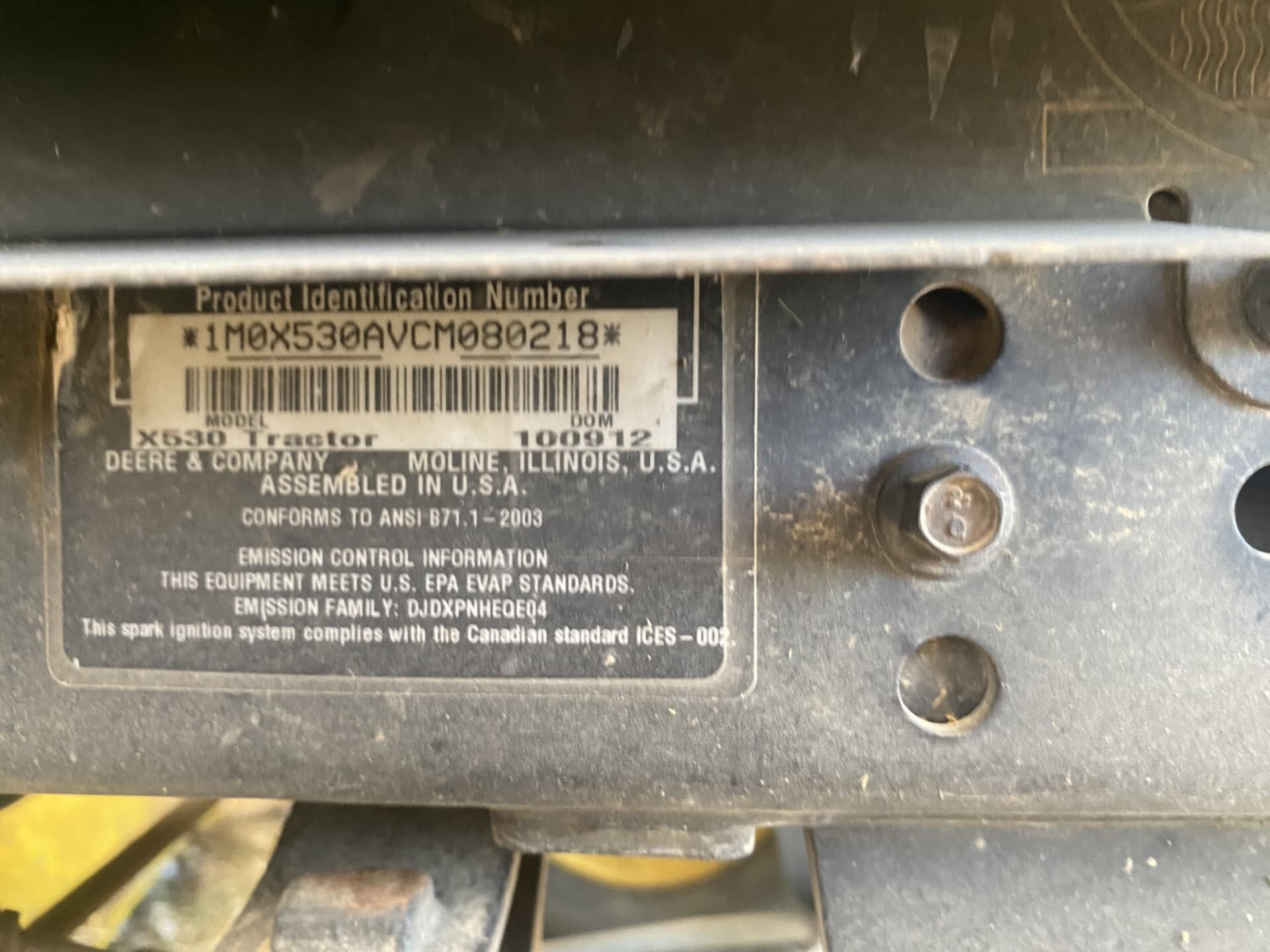 2012 John Deere X530 Image