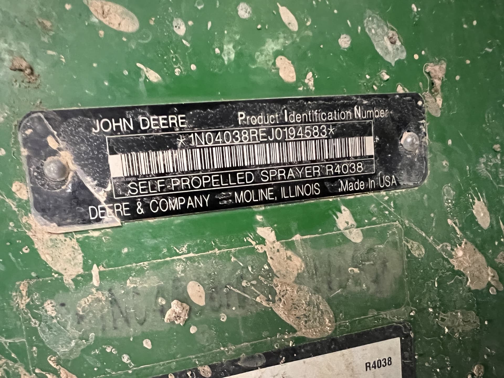 2019 John Deere R4038