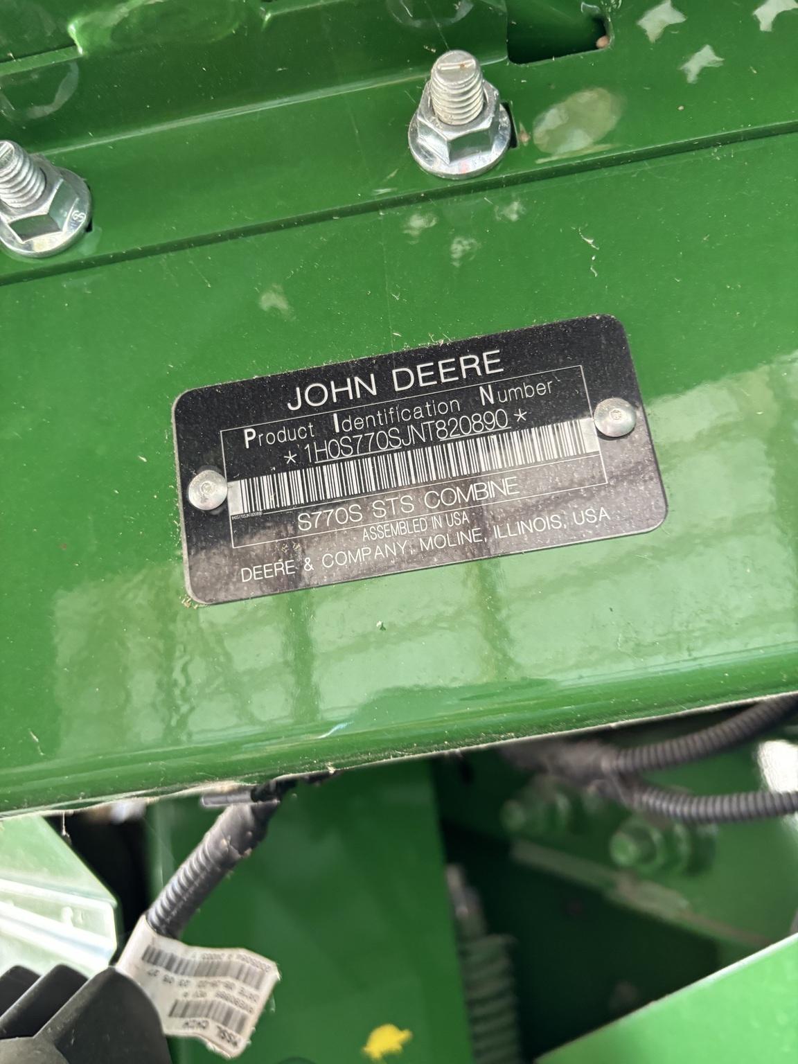 2022 John Deere S770 Image