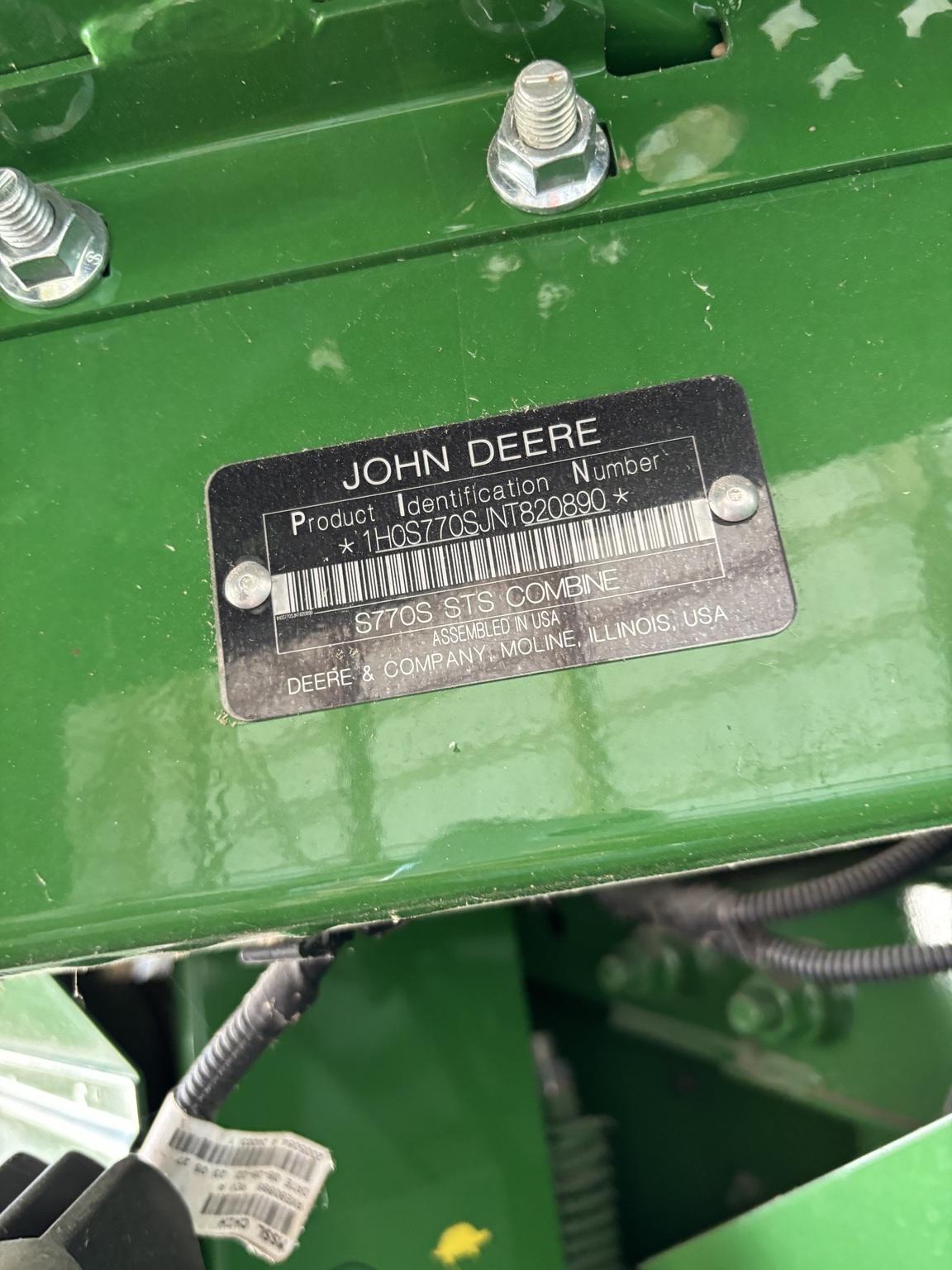 2022 John Deere S770