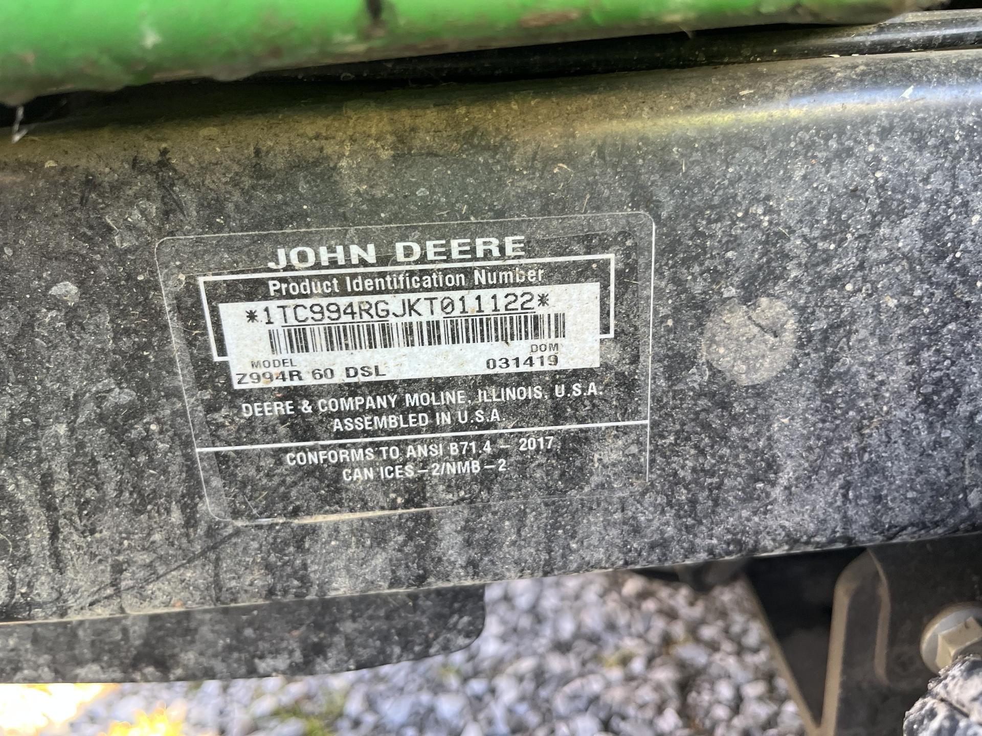 2019 John Deere Z994R Image