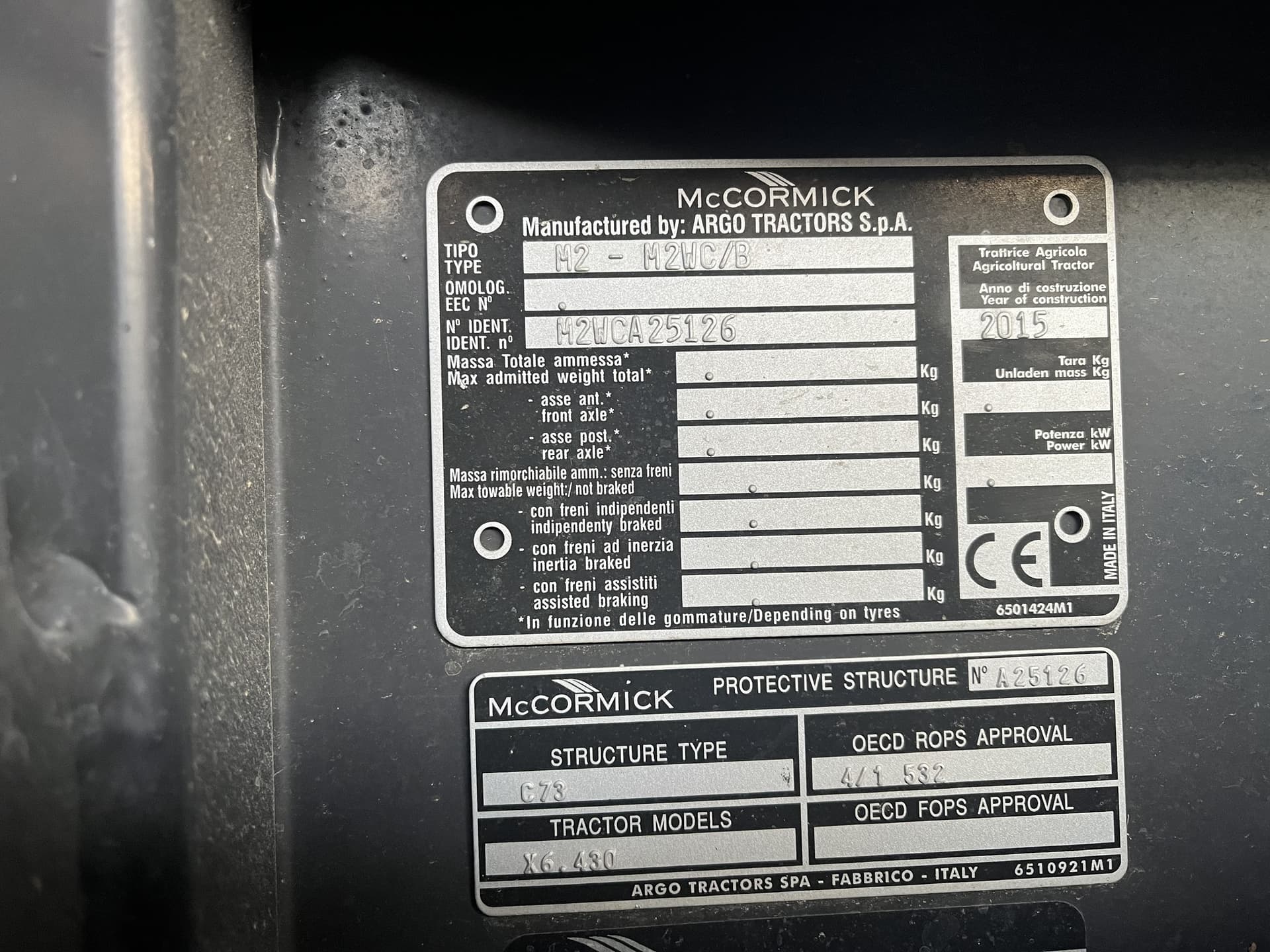 2015 McCormick X6.430 Image