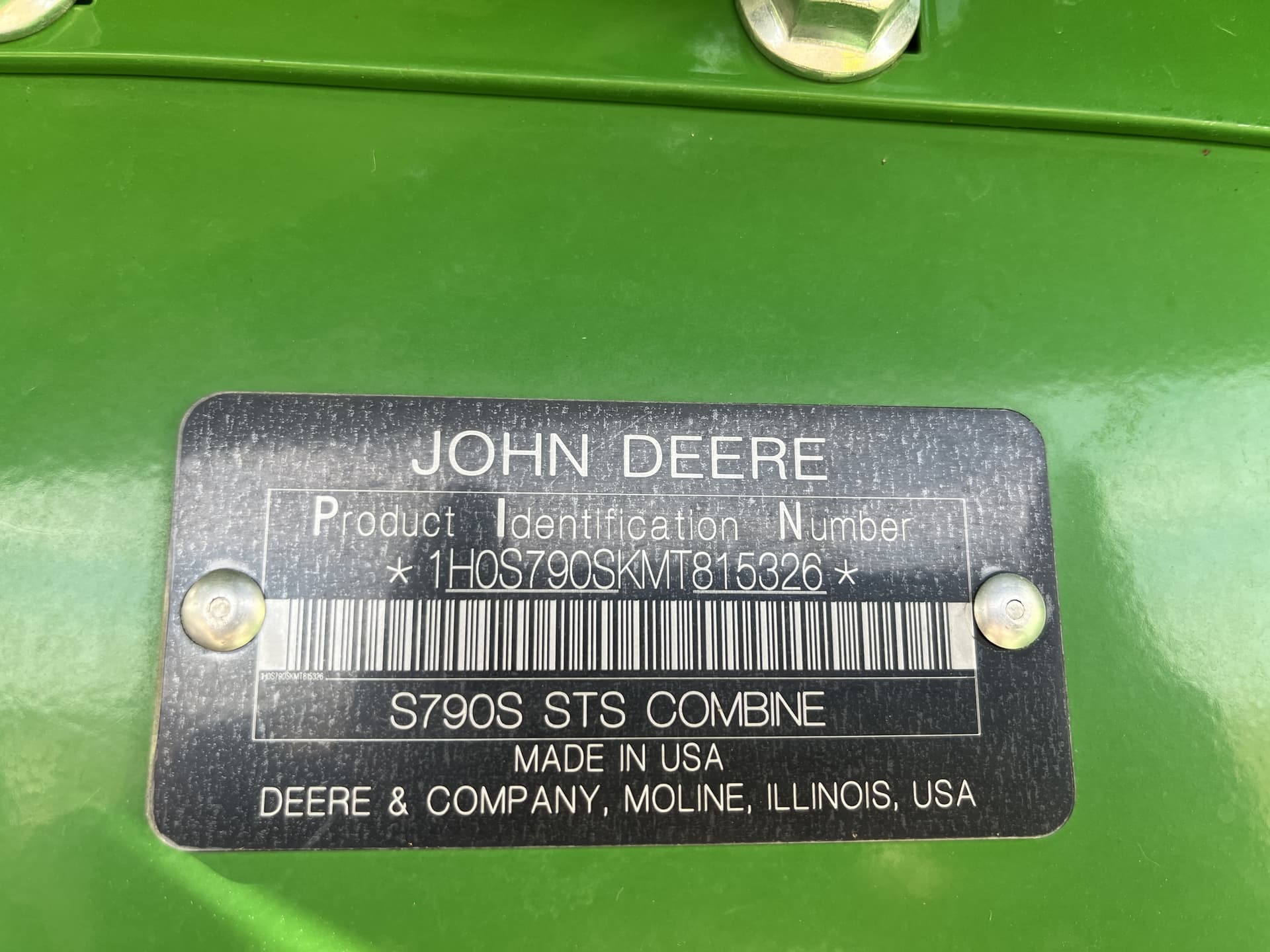 2021 John Deere S790 Image