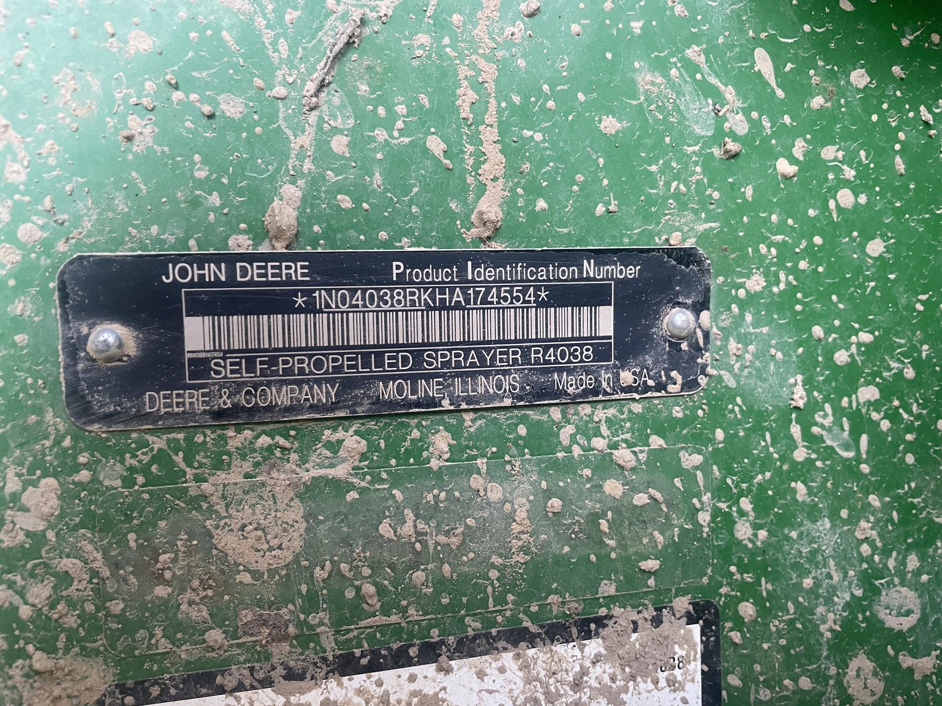 2017 John Deere R4038