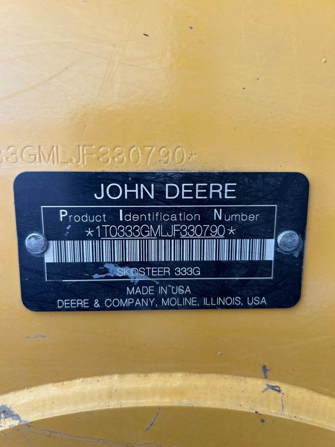 2018 John Deere 333G