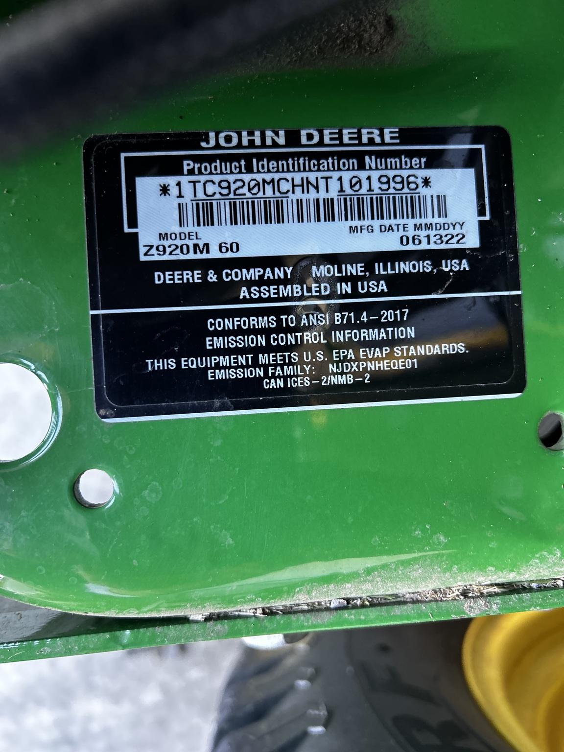 2022 John Deere Z920M Image