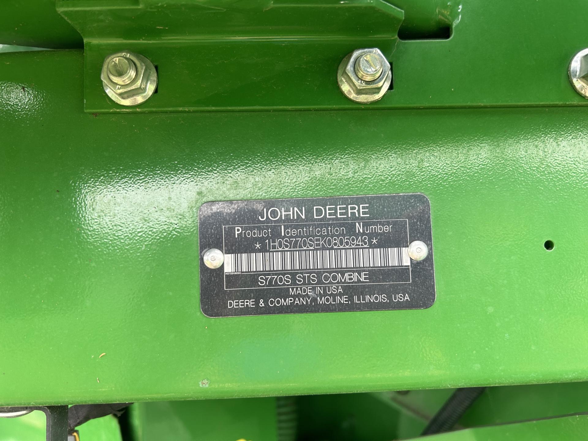 2019 John Deere S770