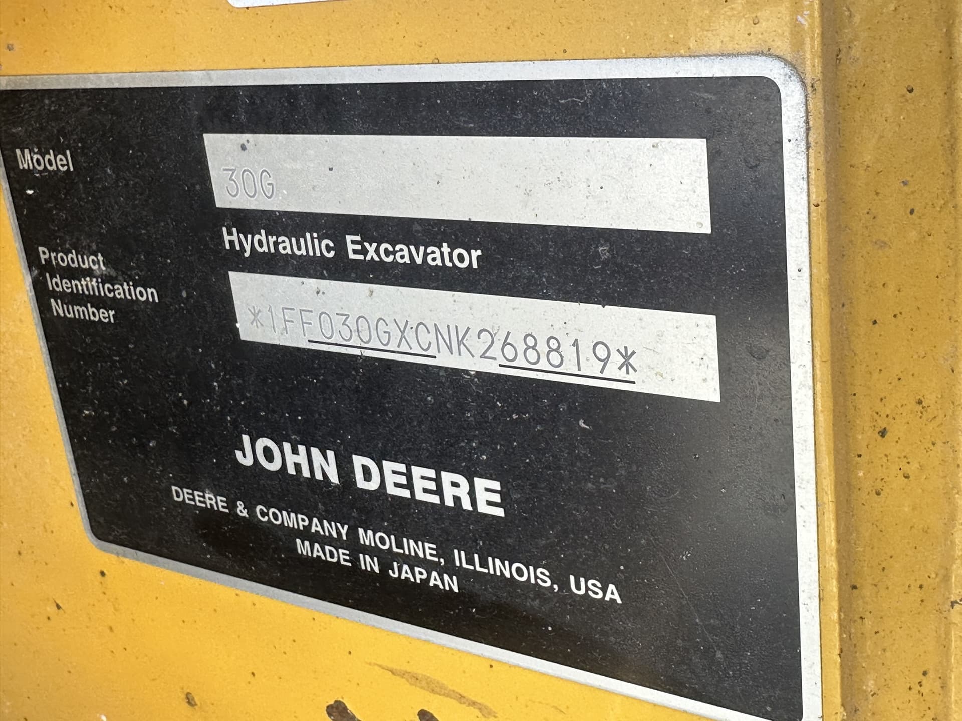 2022 John Deere 30G Image