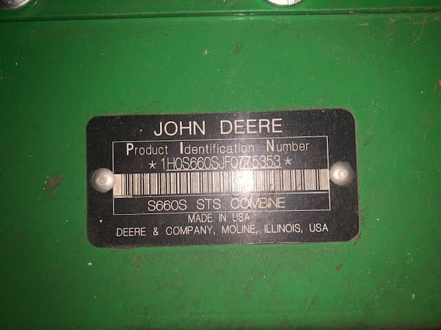 2015 John Deere S660 Image