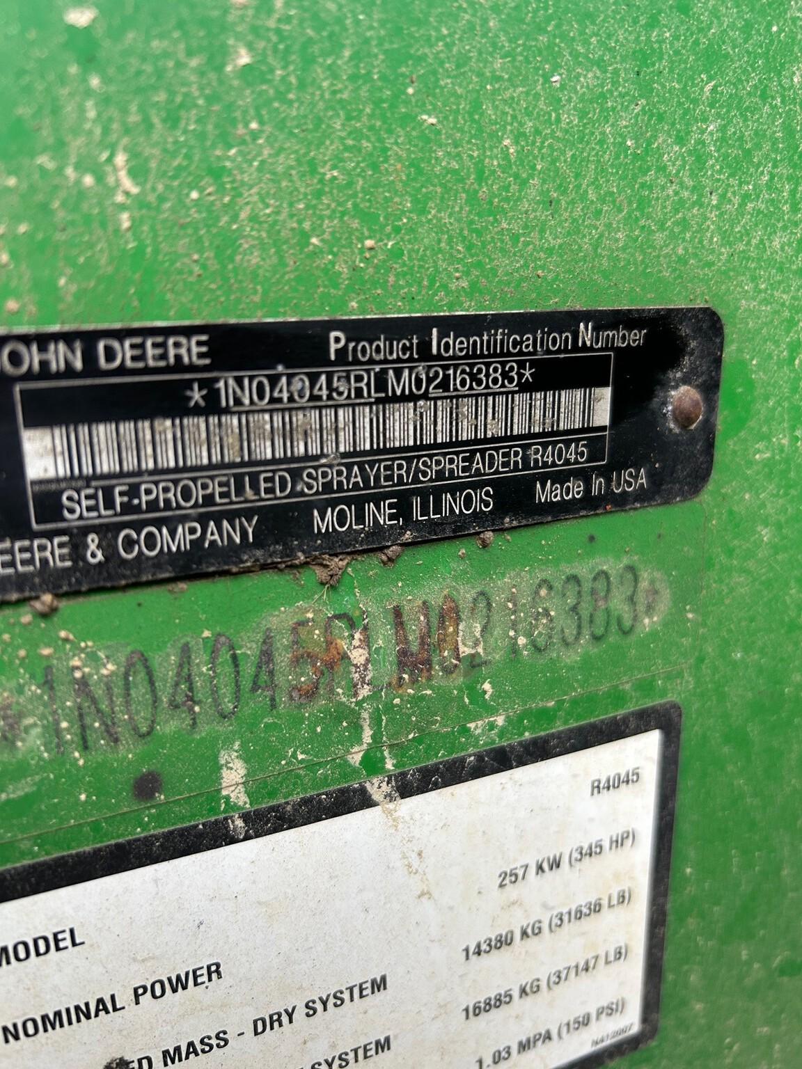 2021 John Deere R4045 Image