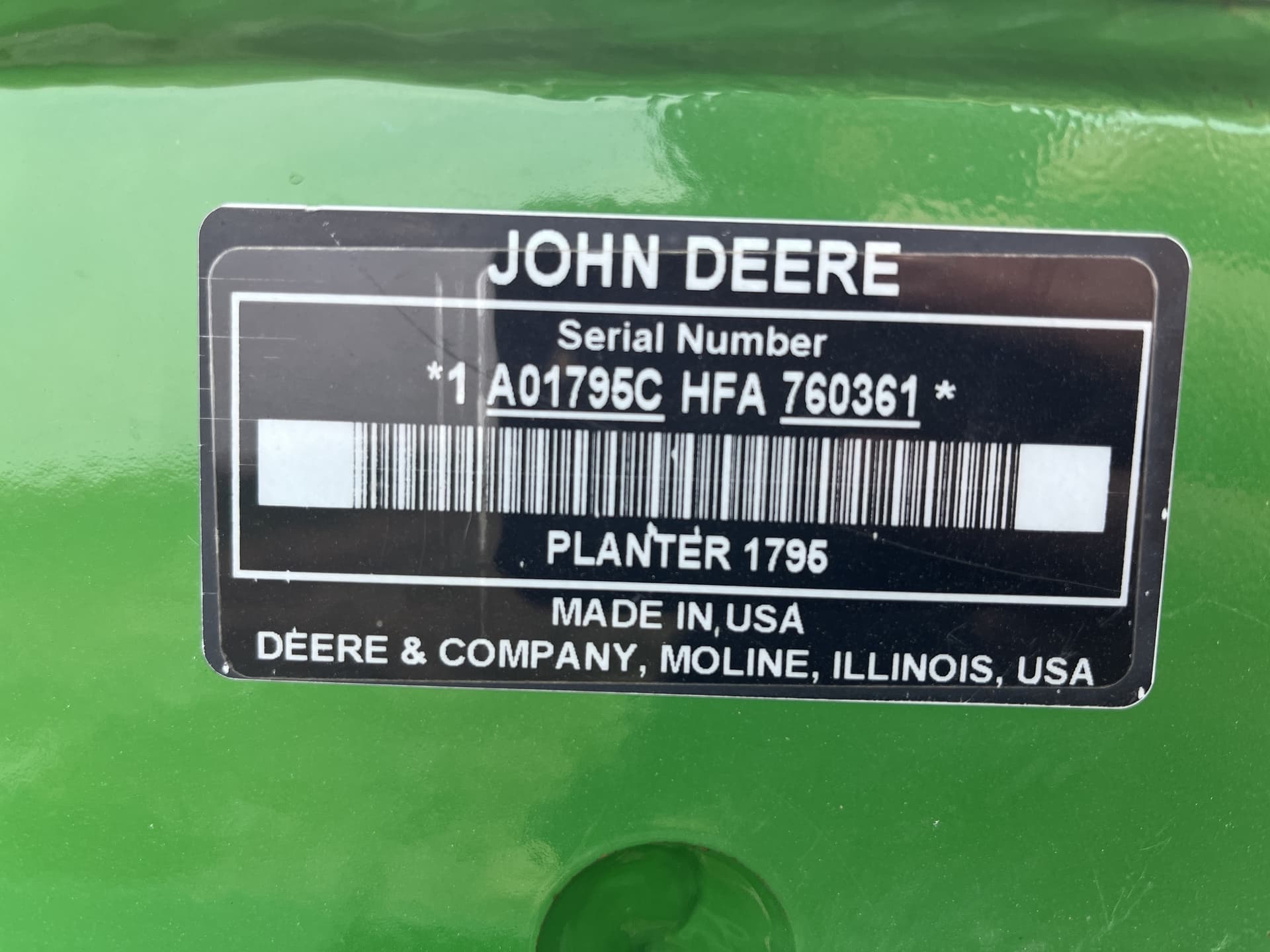 2015 John Deere 1795