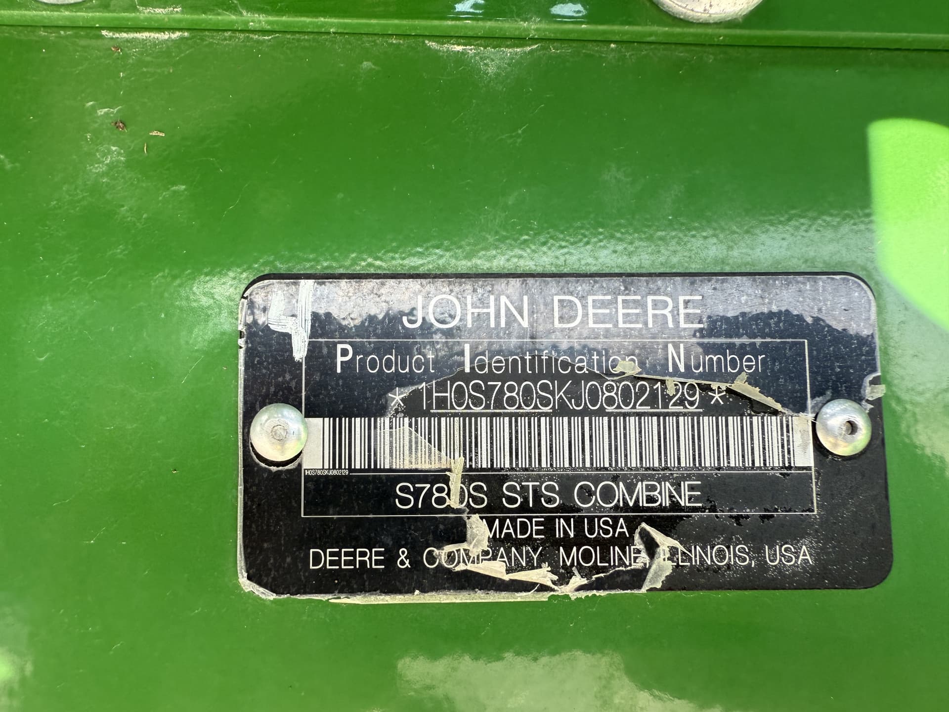 2018 John Deere S780 Image