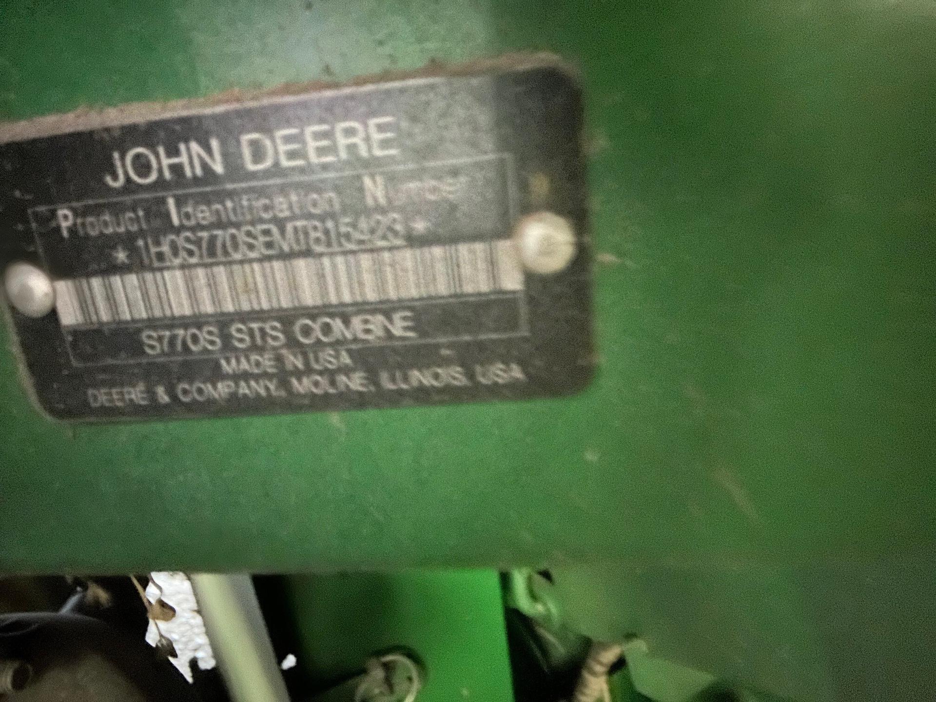 2021 John Deere S770 Image