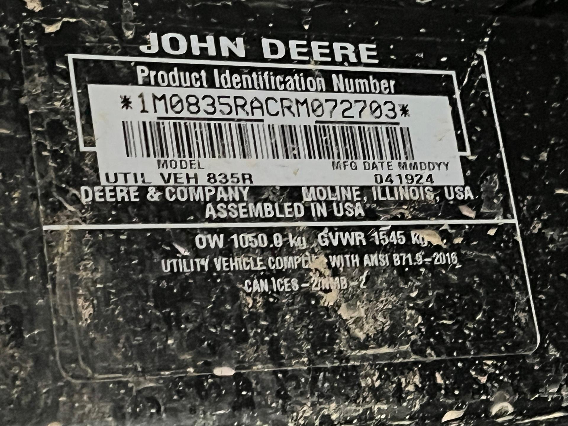2024 John Deere XUV 835R Image