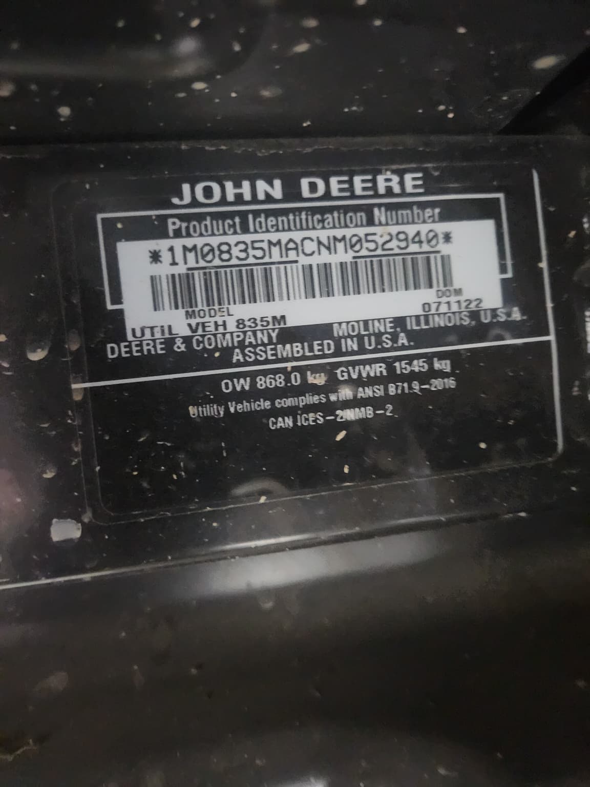 2022 John Deere XUV 835M Image