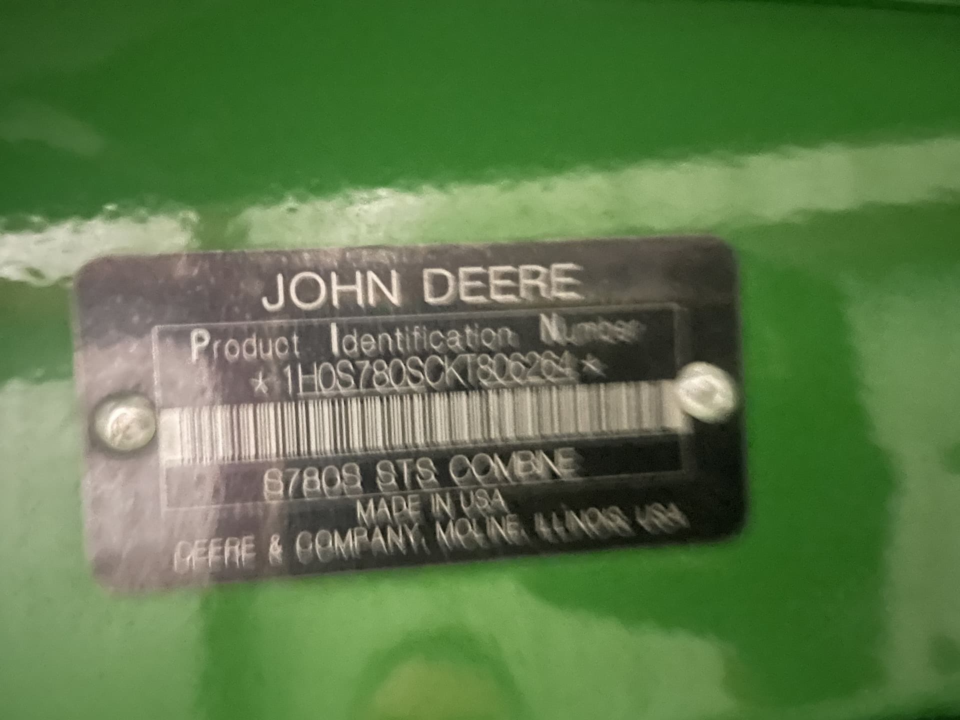 2019 John Deere S780