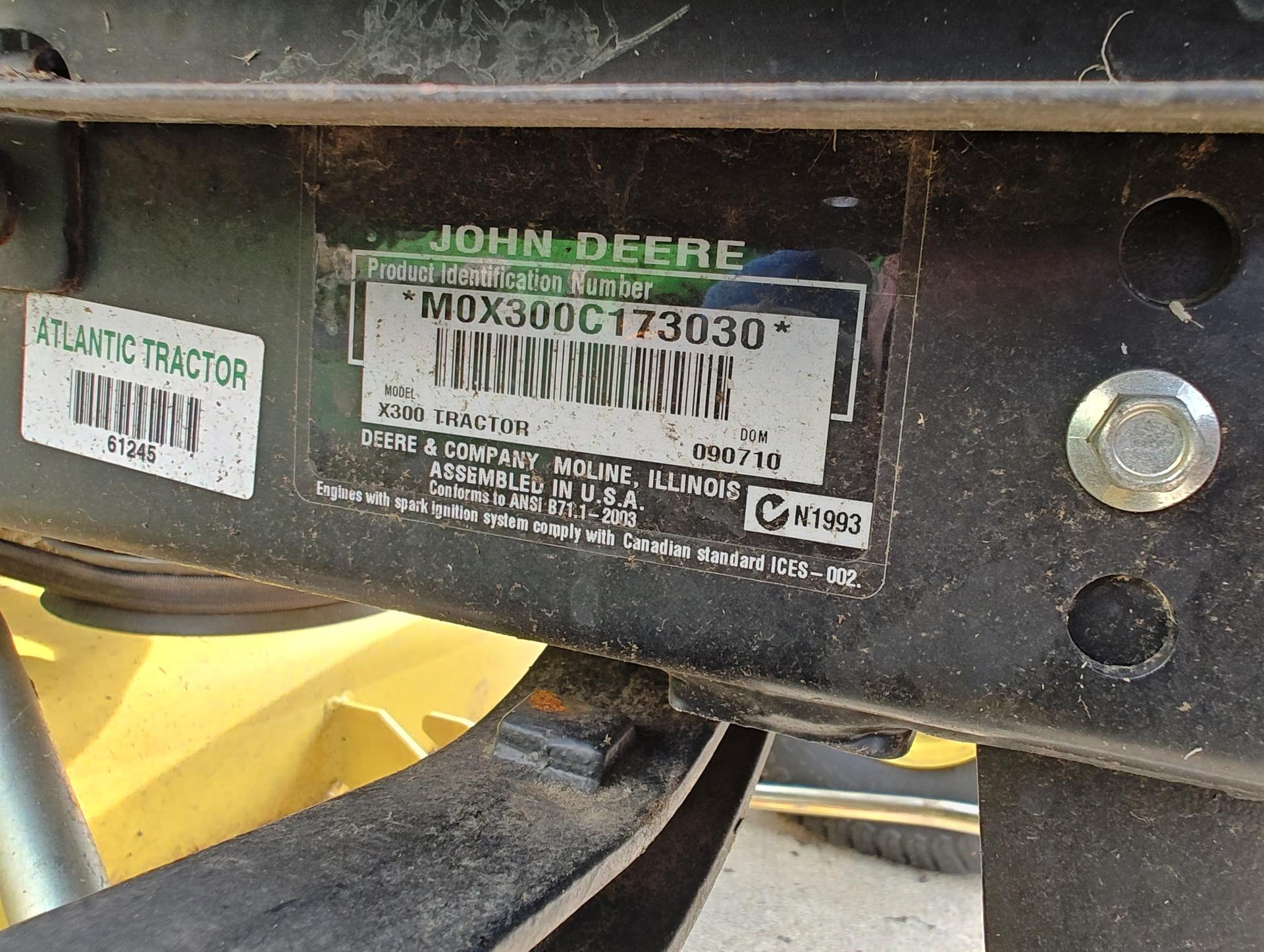 2010 John Deere X300