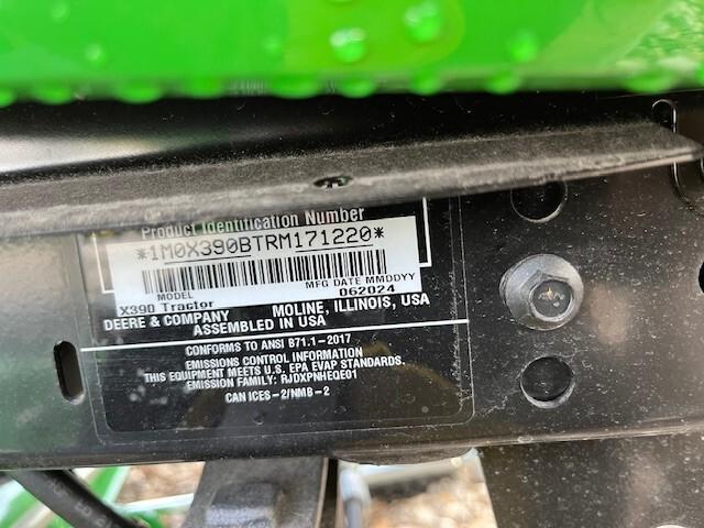 2018 John Deere X370 Image