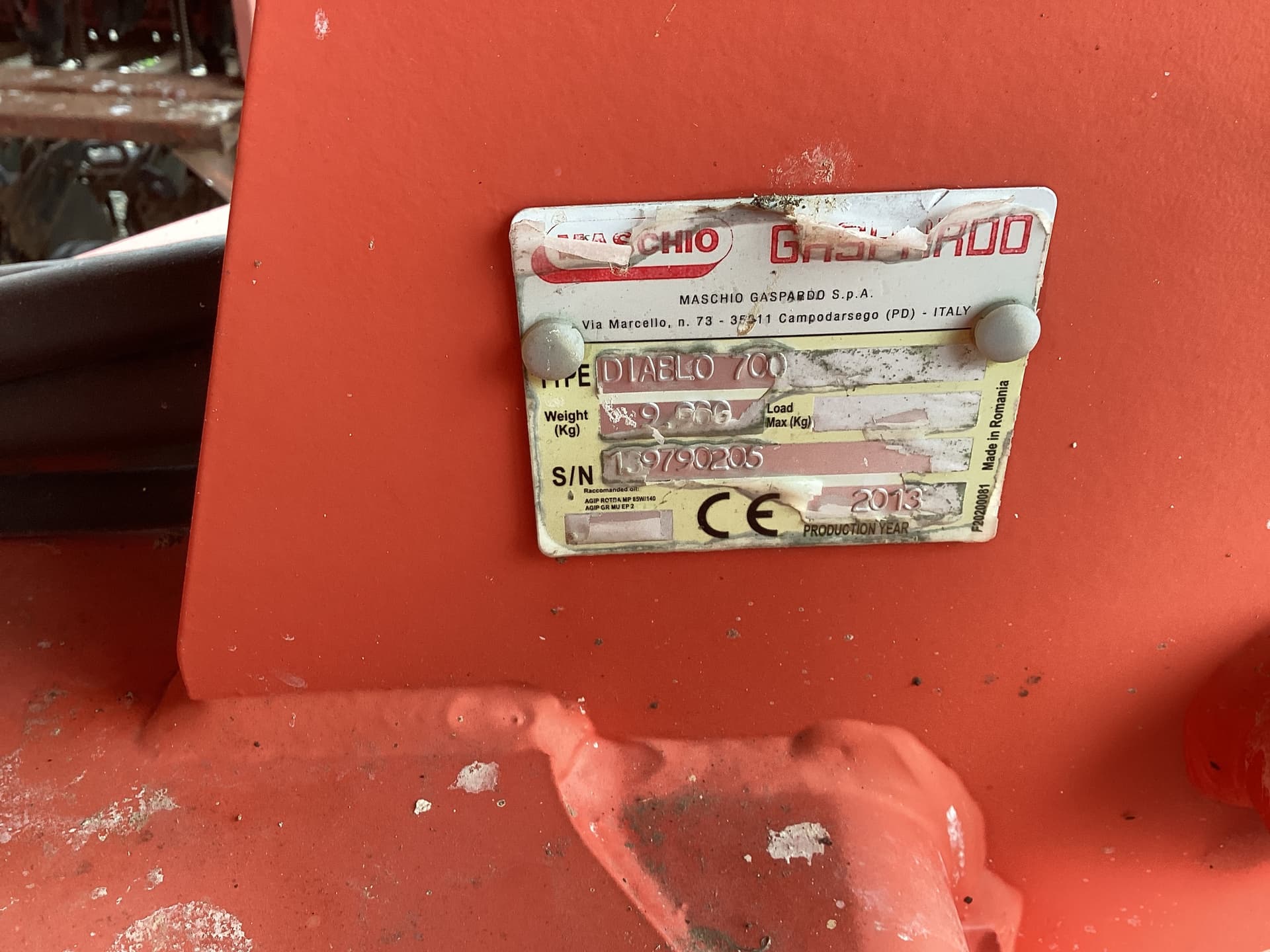 2013 Maschio Diablo 700 Image