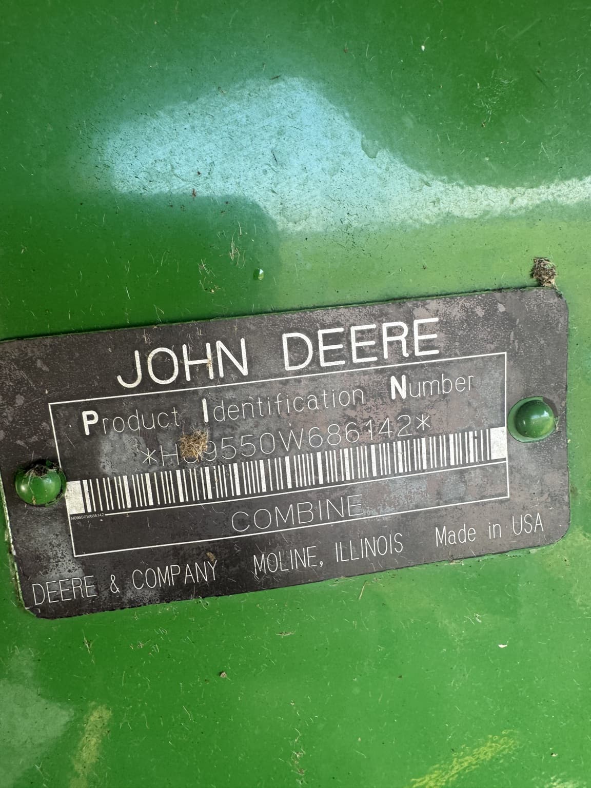 2000 John Deere 9550 Image