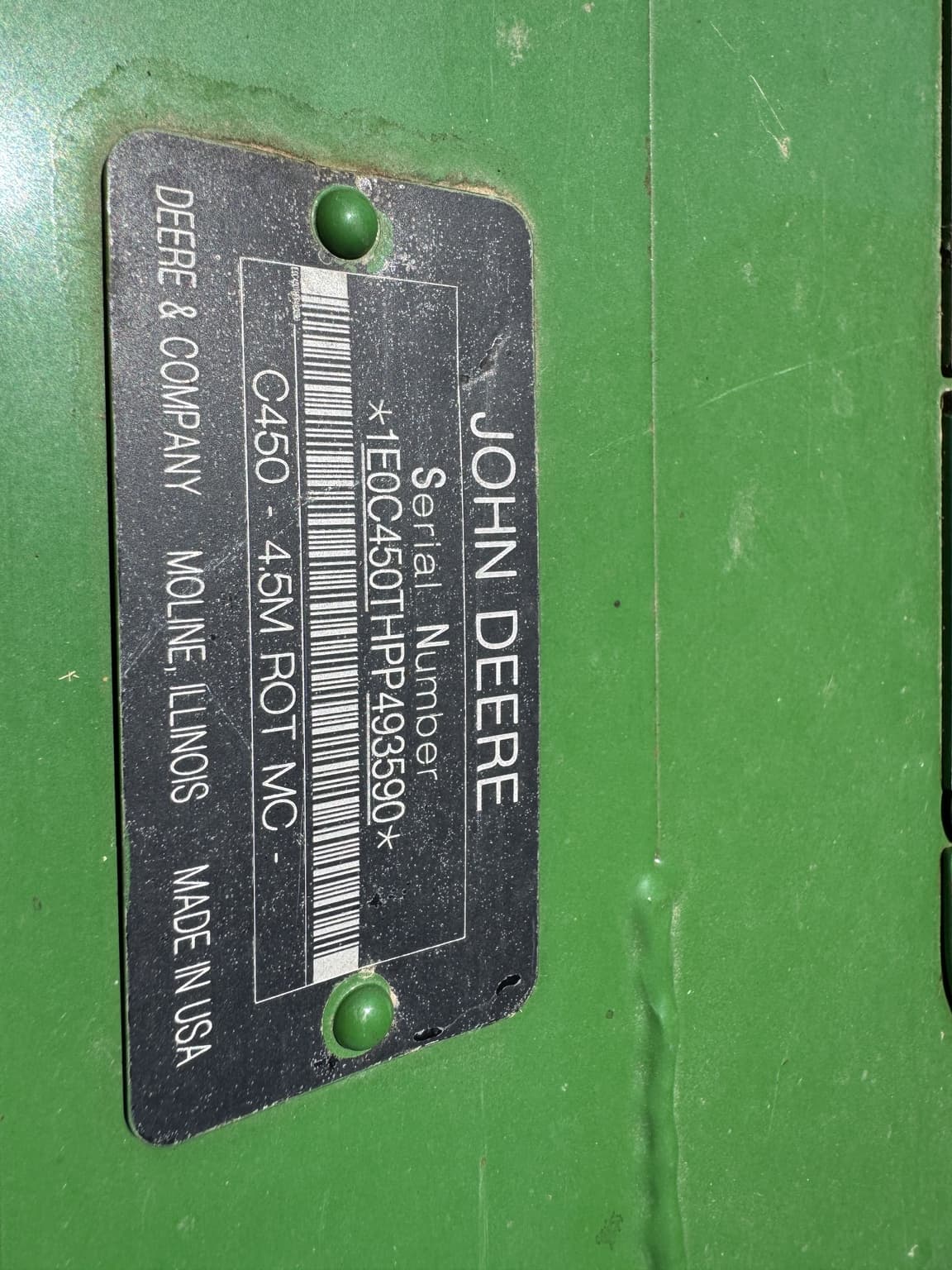 2023 John Deere C450 Image