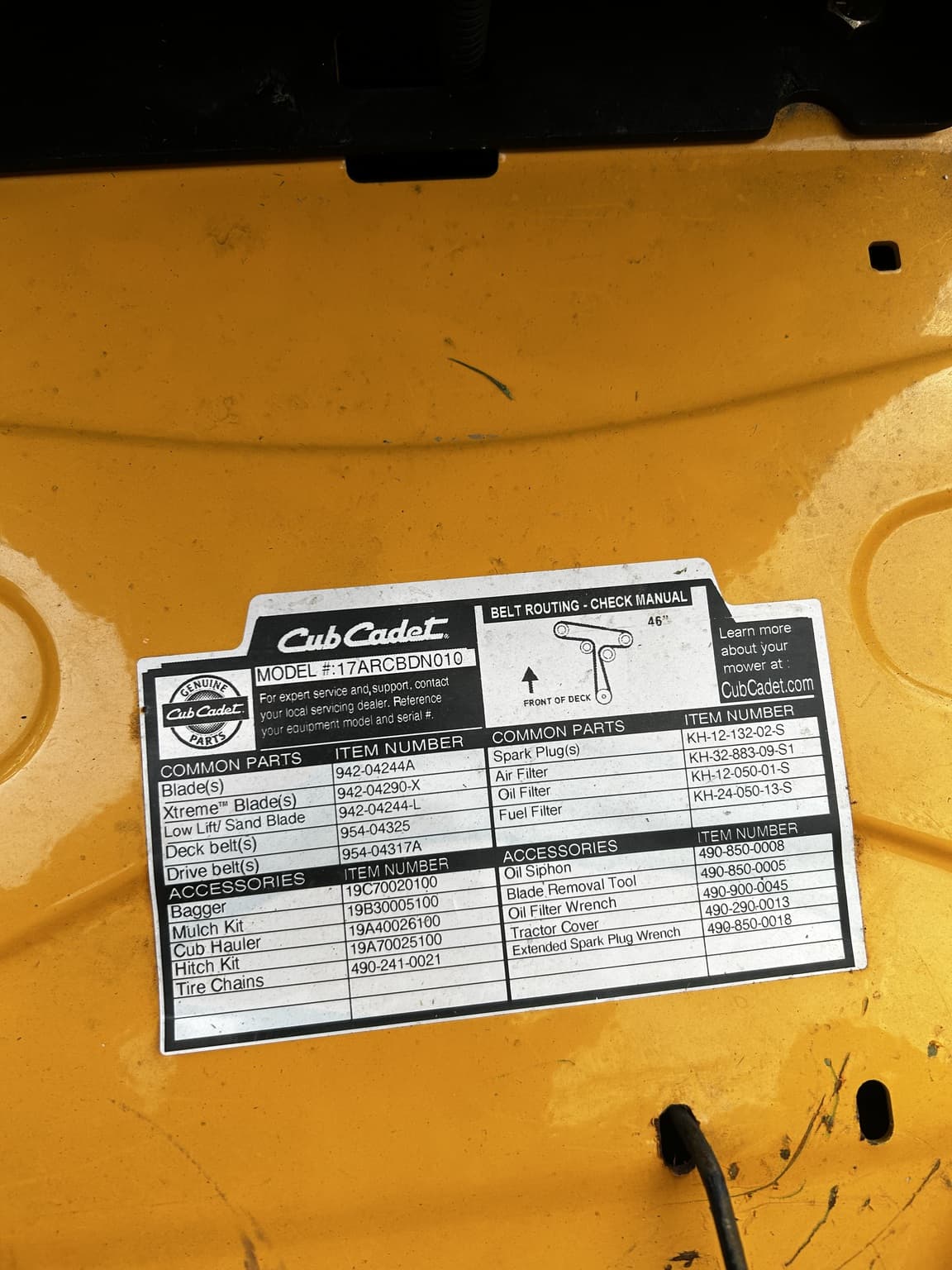 2017 Cub Cadet 17ARCCBDN010 Image
