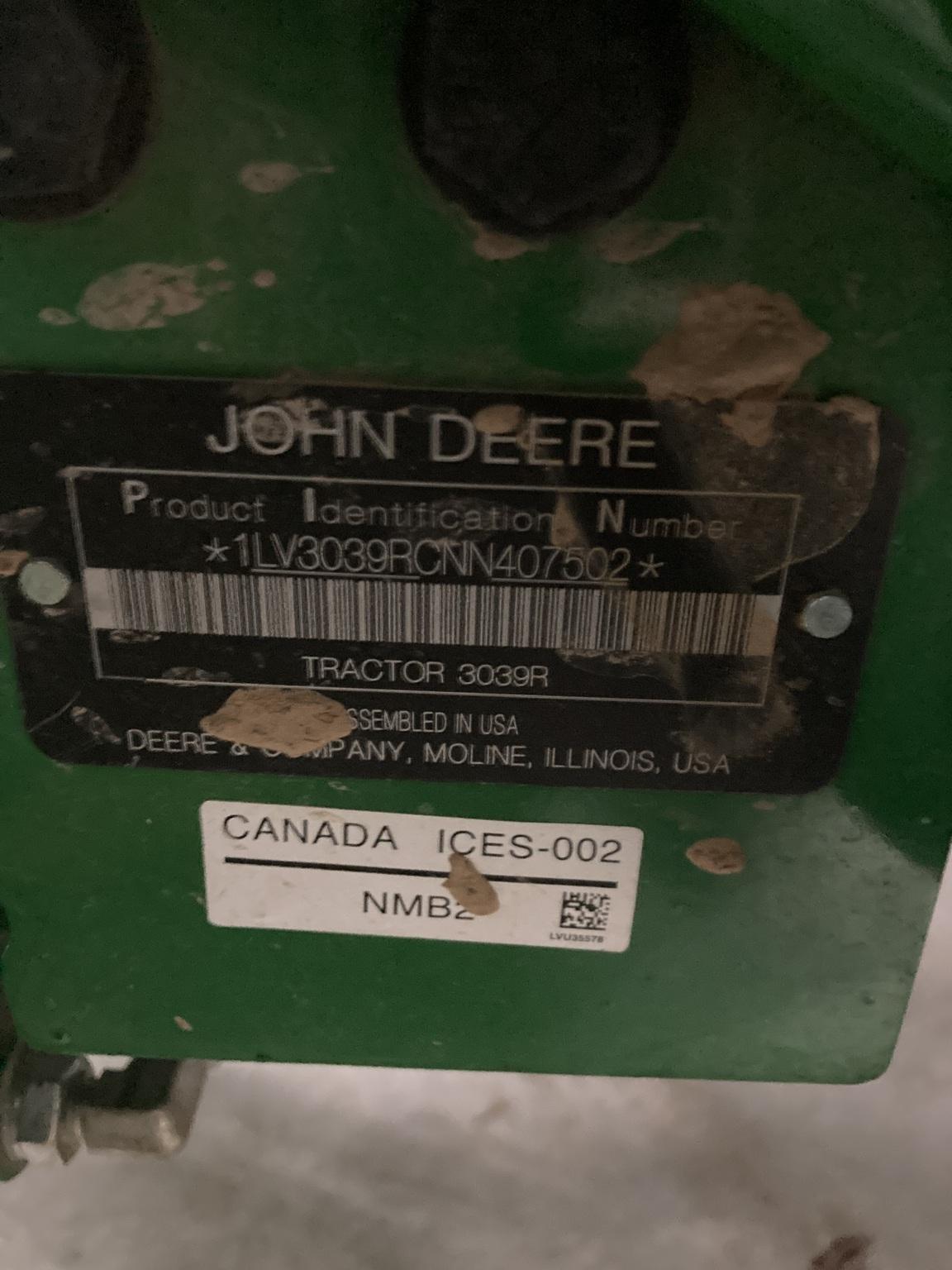 2022 John Deere 3039R Image