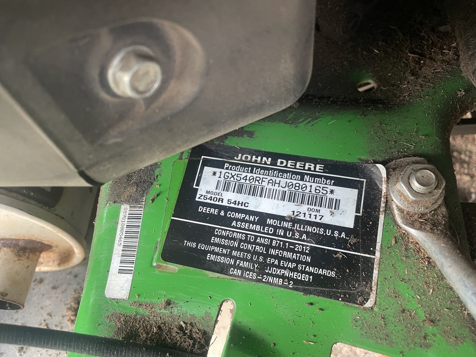 2018 John Deere Z540R Image