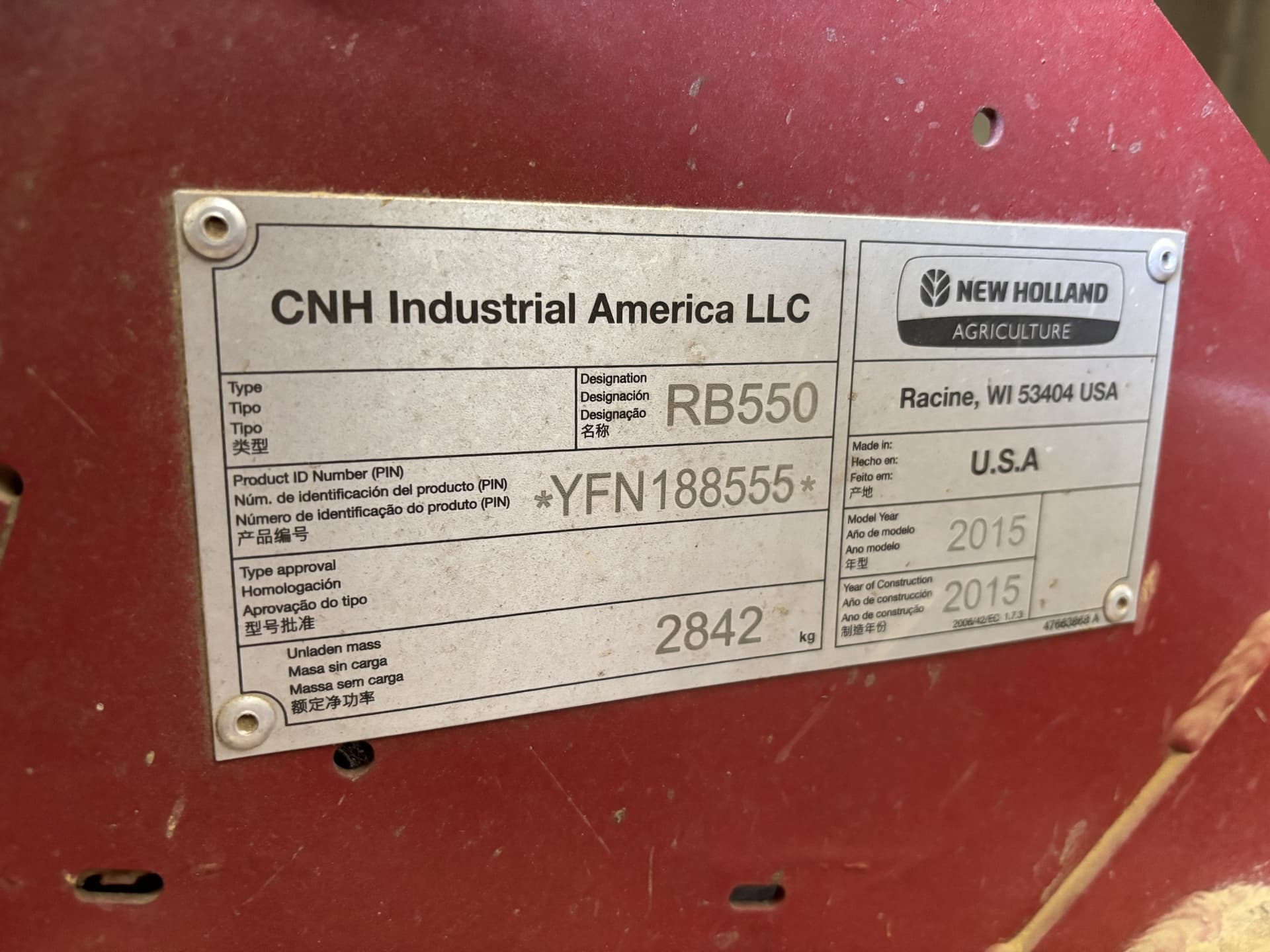 2015 New Holland Rollbelt 550 Image