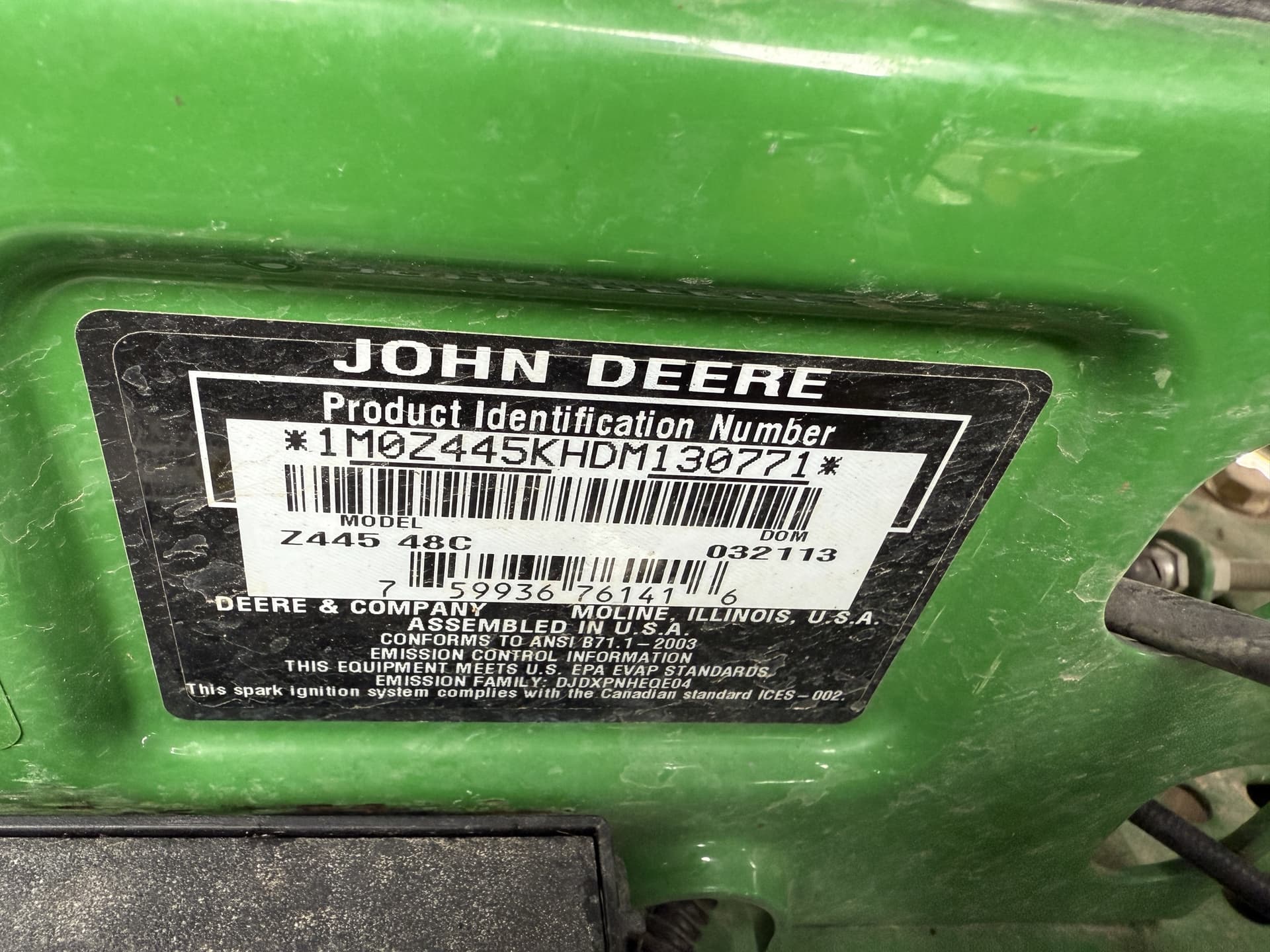 2013 John Deere Z445 Image