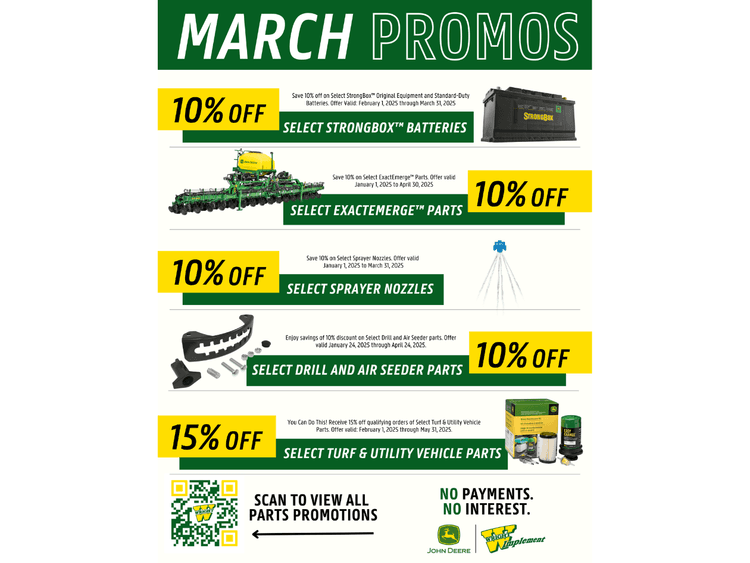 March Parts Promotions