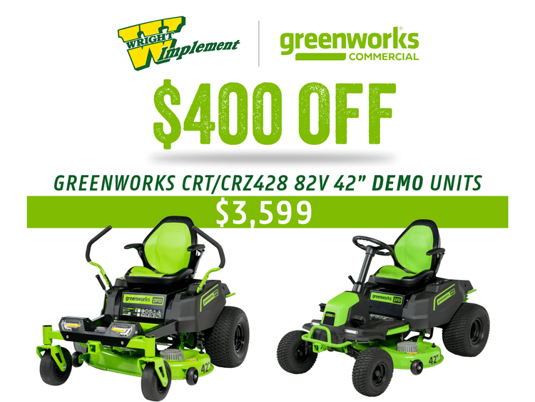 Greenworks CRT/CRZ428 82V 42″ Demo