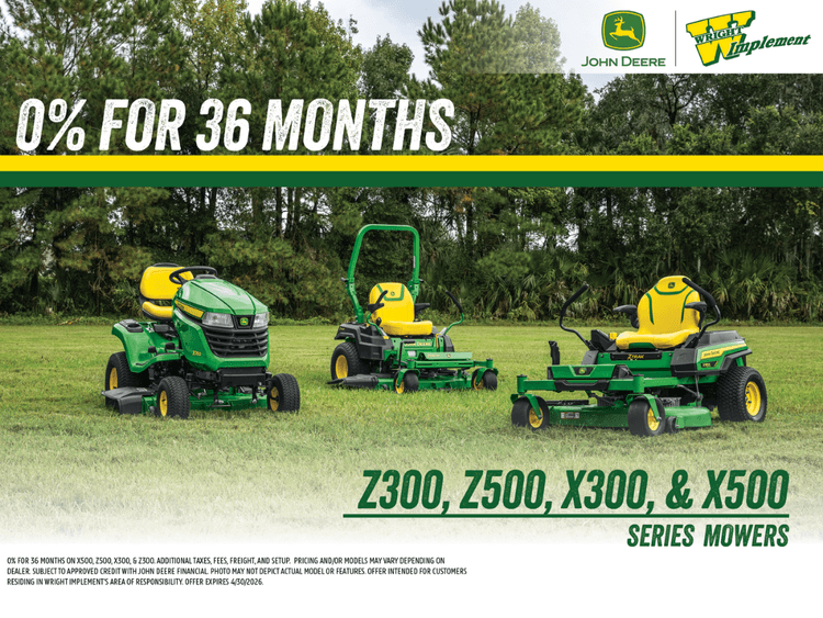 Z300, Z500, X300, X500 Series Mowers