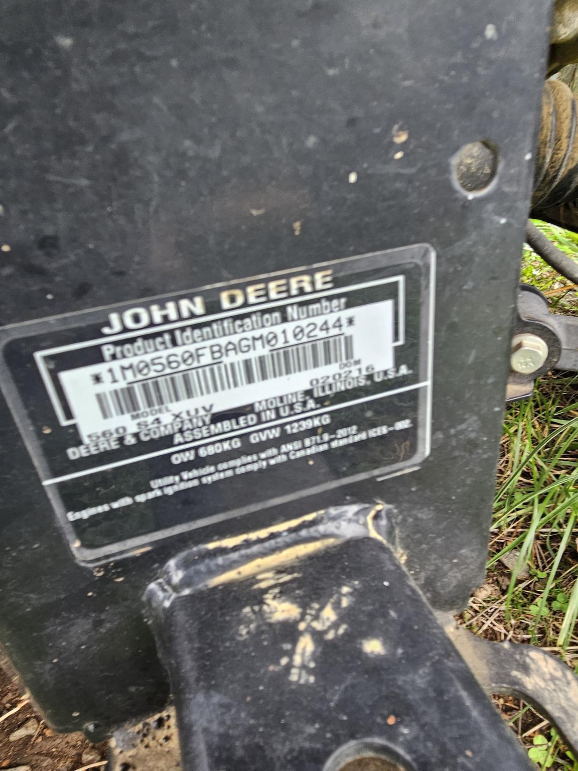 2016 John Deere XUV 560